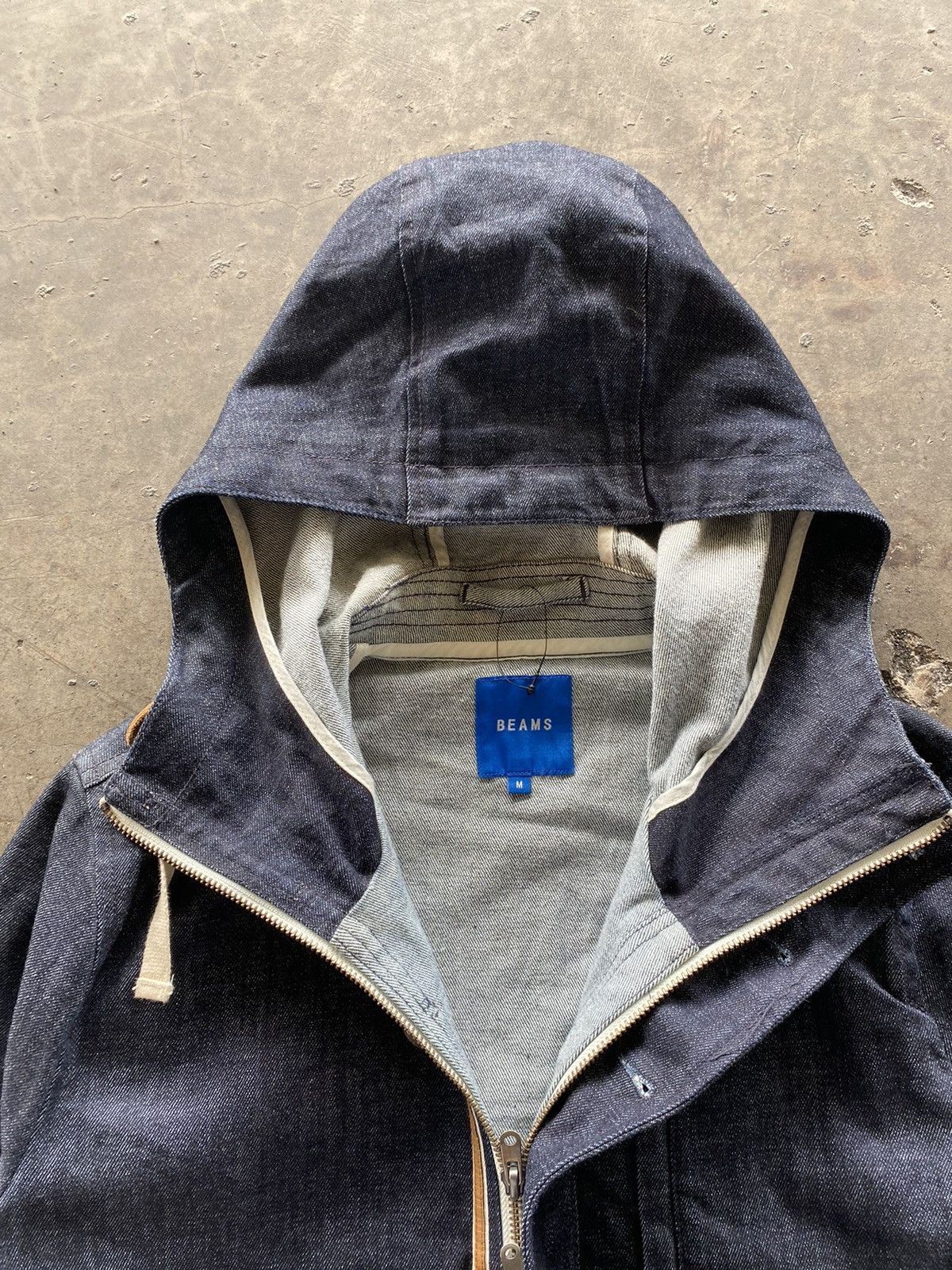 Beams Japan Beams Men's Indigo Denim Hoodie Jacket Size US M / EU 48-50 / 2 - 11 Thumbnail