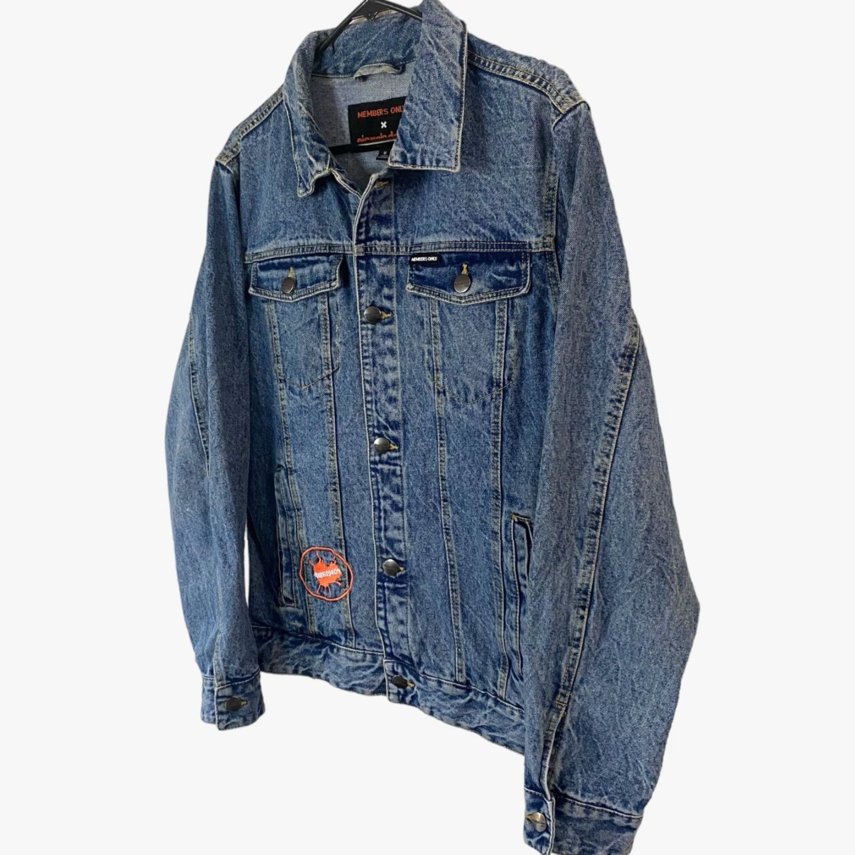 Members Only VINTAGE Members Only Nickelodeon Denim Jacket - Cartoon Rugrats Hey Arnold! - Men’s Medium - Blue - 100% Cotton - Button Front - 90s Theme Jackets Size US M / EU 48-50 / 2 - 2 Thumbnail