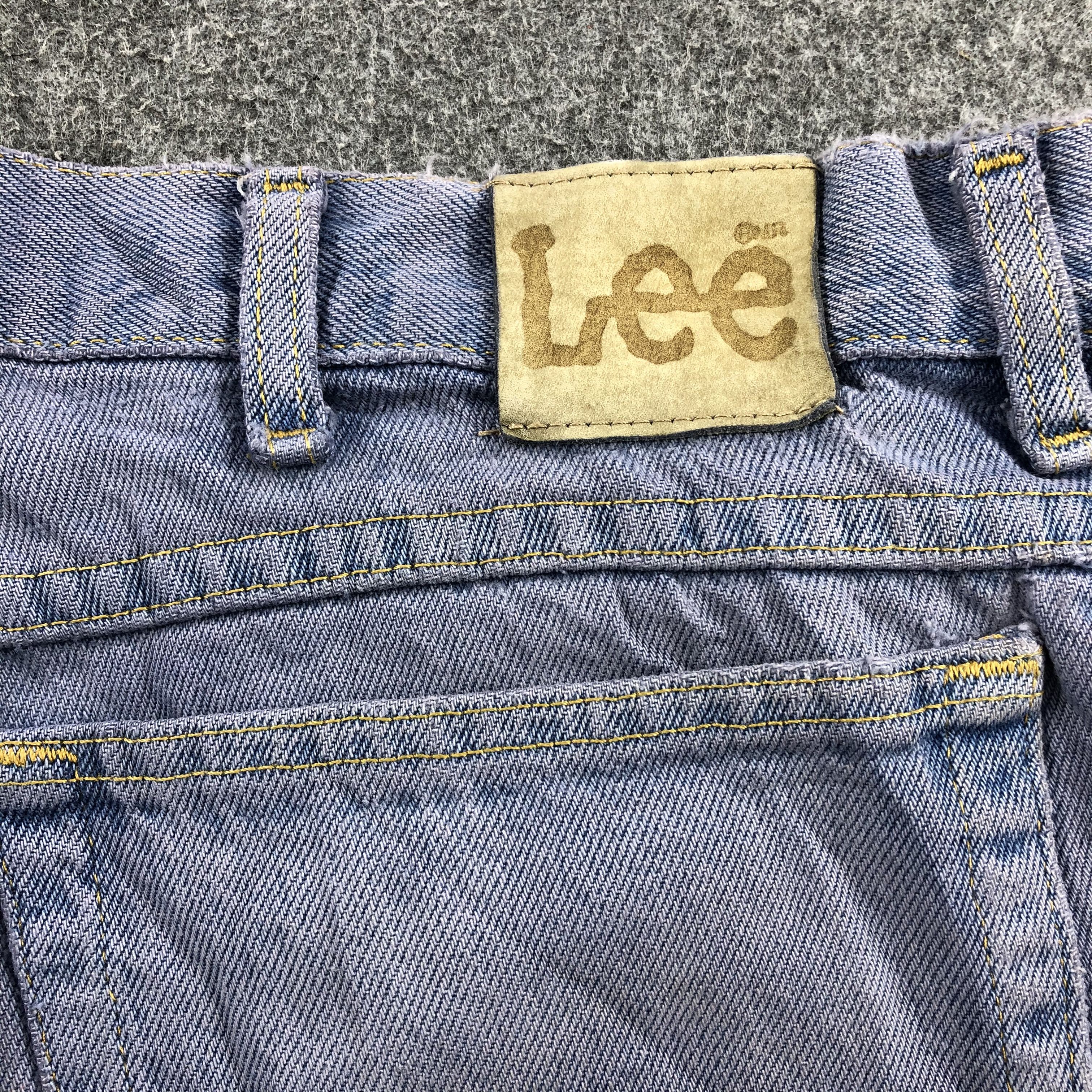 Lee Vintage Lee Jeans Faded Distressed Hem Denim KJ454 Size US 35 - 5 Thumbnail