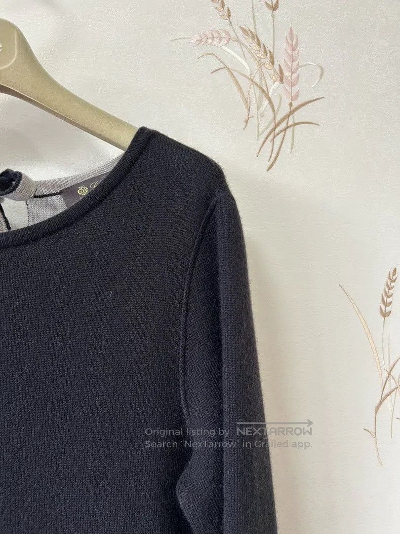 Loro Piana LORO PIANA Elegant deep gray double-sided cashmere knitted Size S / US 4 / IT 40 - 5 Thumbnail