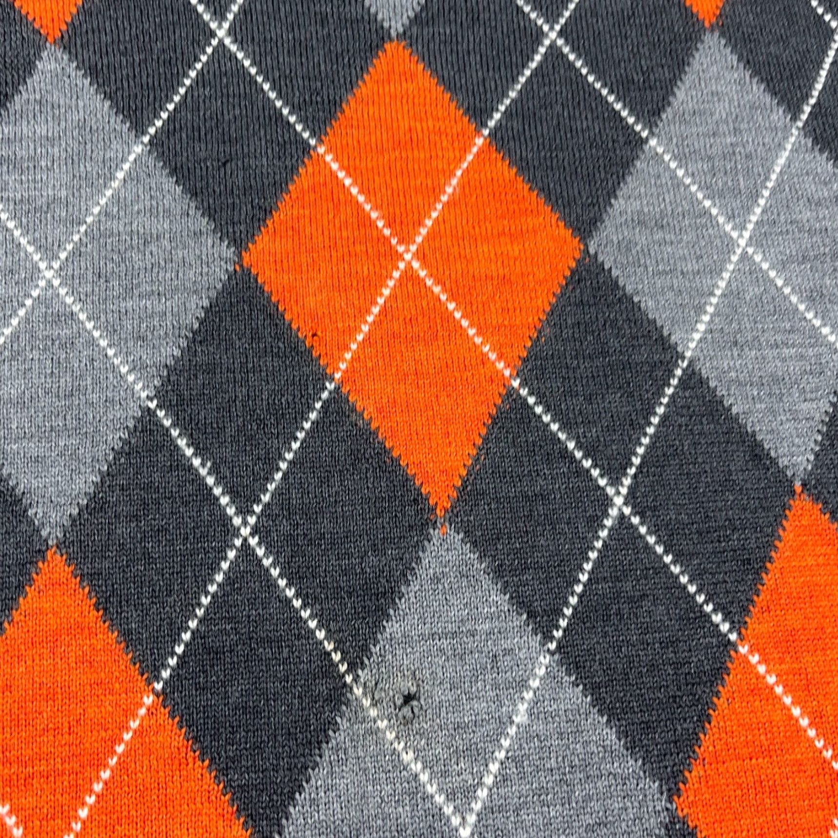 Banana Republic Banana Republic Sweater Men XL Gray Orange Diamond Merino Wool Italy Made Crew Neck Knit Pullover All Seasons Heavyweight Casual Modern Preppy Size US XL / EU 56 / 4 - 3 Thumbnail