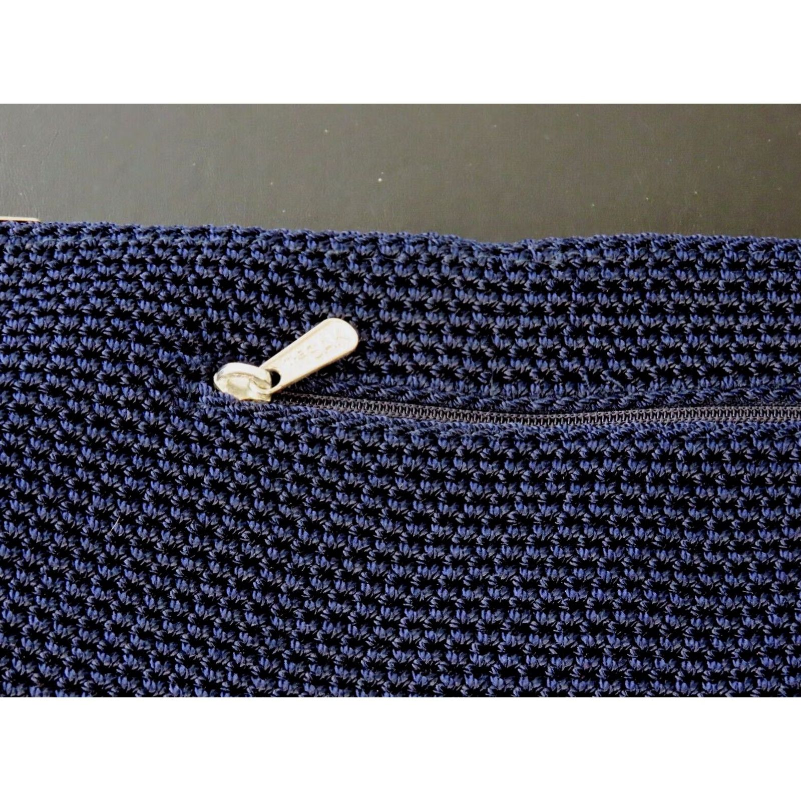 The Sak The Sak Crossbody Purse Navy Blue Medium Navy 3 Pockets Zipper Silver Hardware Women Knit Polypropylene Size ONE SIZE - 3 Thumbnail
