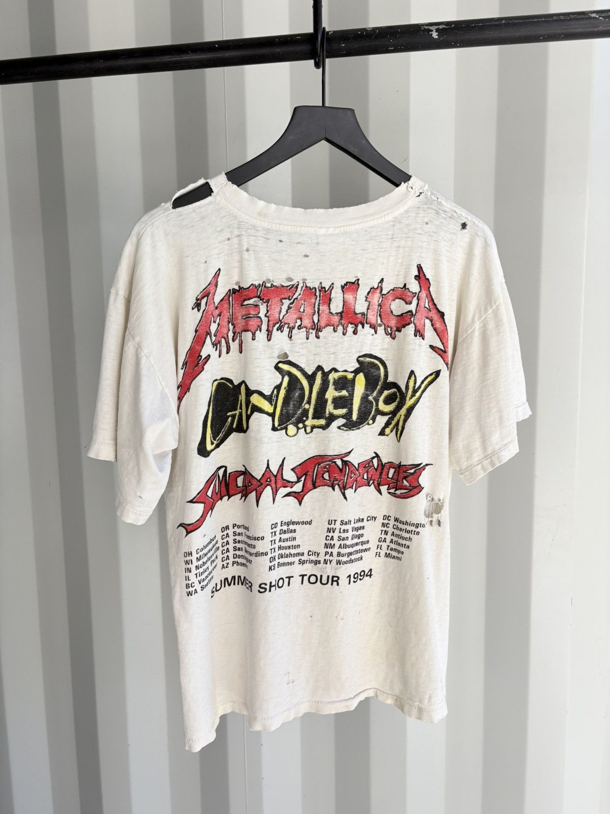 Band Tees Metallica Thrashed Faded Distressed Shirt GRUNGE thin Band Size US L / EU 52-54 / 3 - 3 Thumbnail