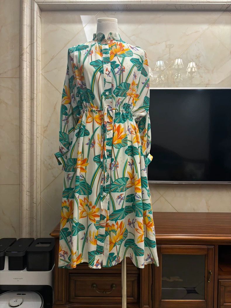 Loewe loewe Mulberry silk dress 2506-Nextarrow Size 4XL / US 24-26 - 1 Thumbnail