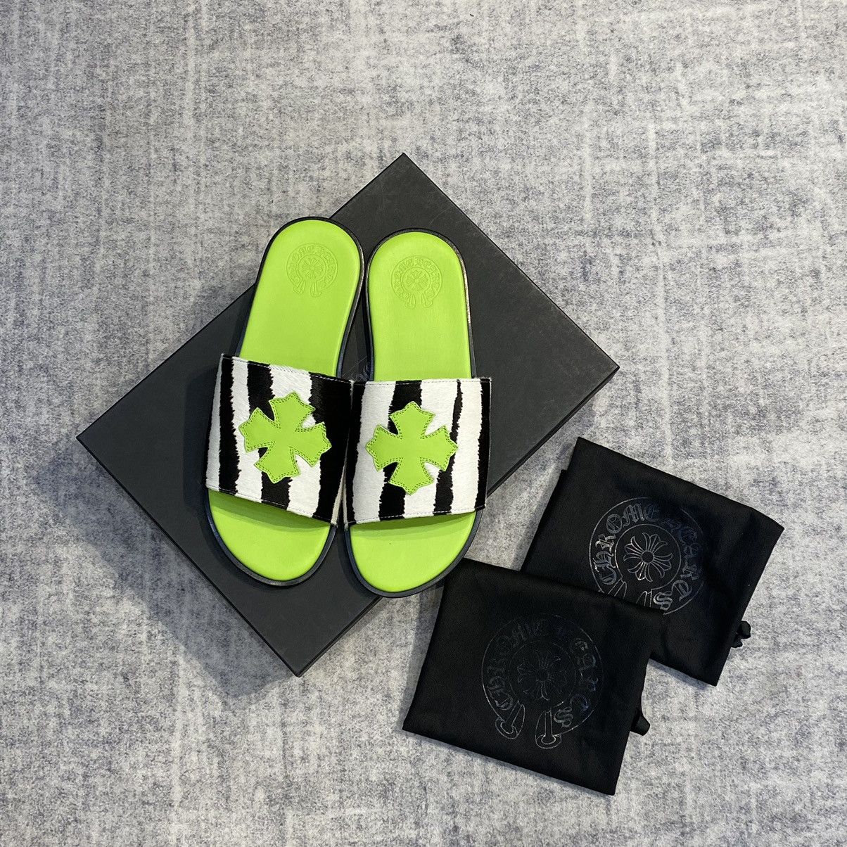 Chrome Hearts Chrome Hearts Zebra Hoc Plus Patch Slide Lime Size US 9 / EU 42 - 1 Thumbnail