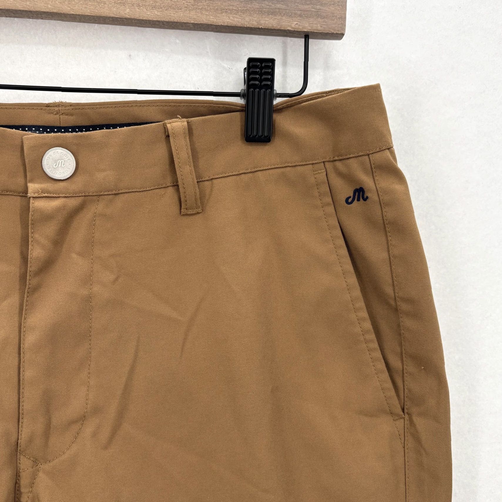 Bonobos Bonobos Pants Mens 32x27 Brown Khaki Slim Golf Polyester Casual Chino Tech Size US 32 / EU 48 - 3 Thumbnail
