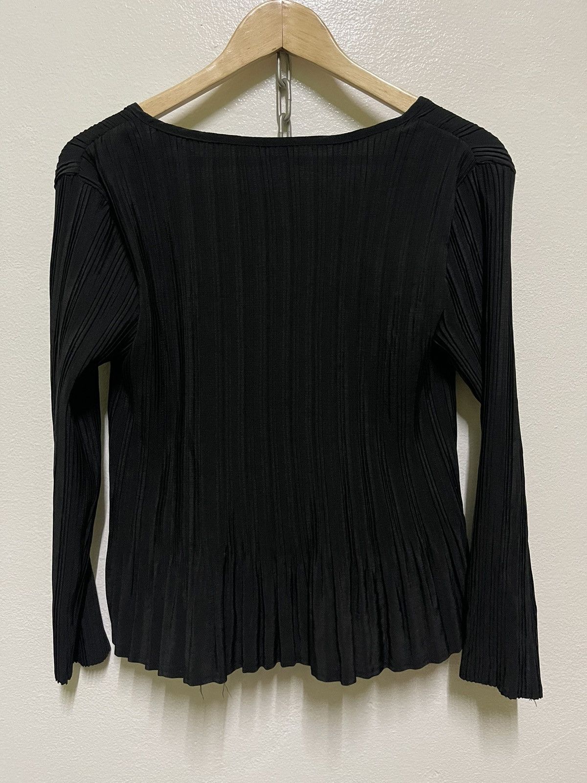 Japanese Brand Le Chic Pleated Cardigan Black M-L Size M / US 6-8 / IT 42-44 - 7 Thumbnail