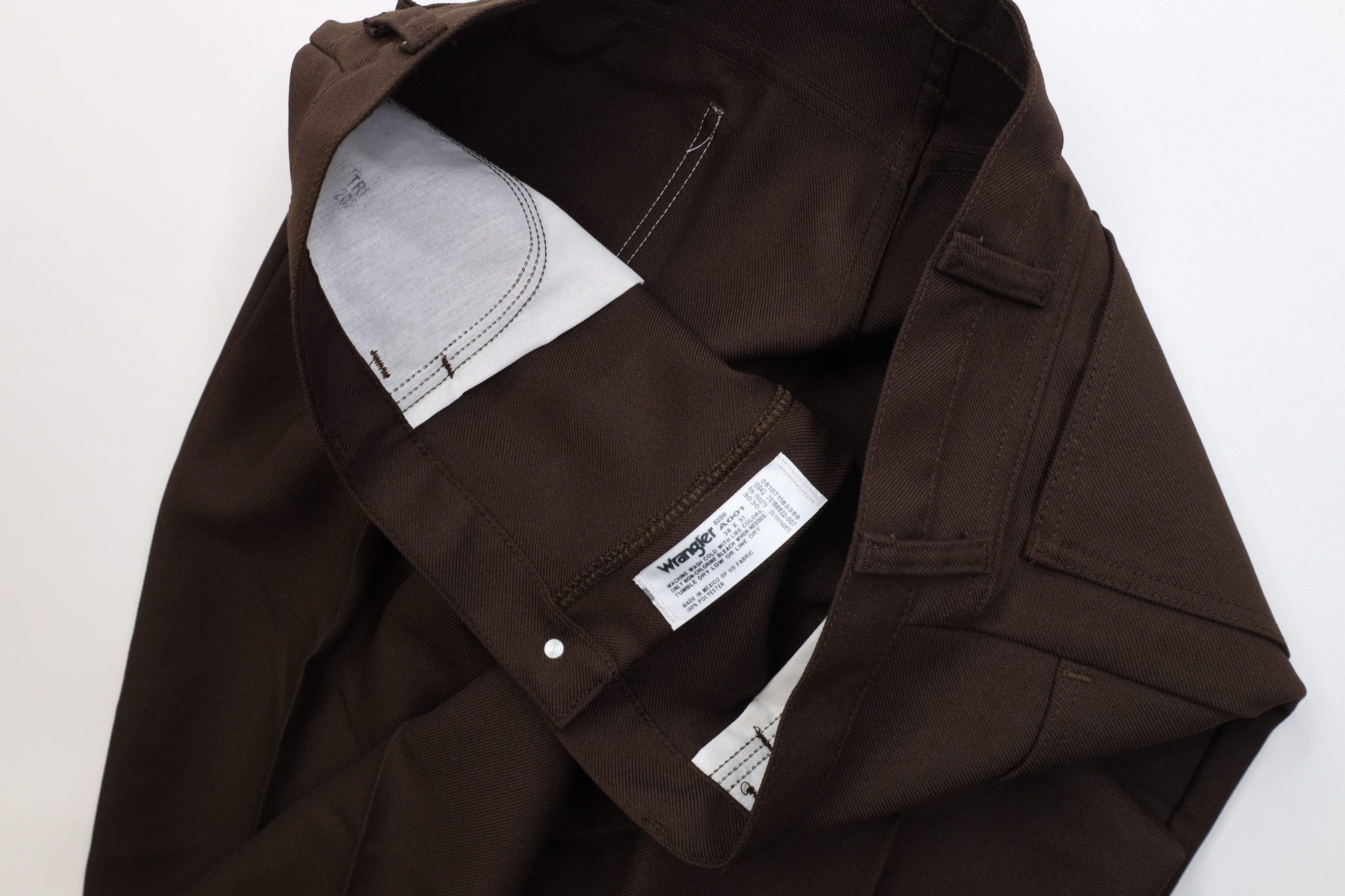 Wrangler Vintage 90s Wrangler Wide Leg Western Chino Pants Brown Size US 38 / EU 54 - 8 Thumbnail