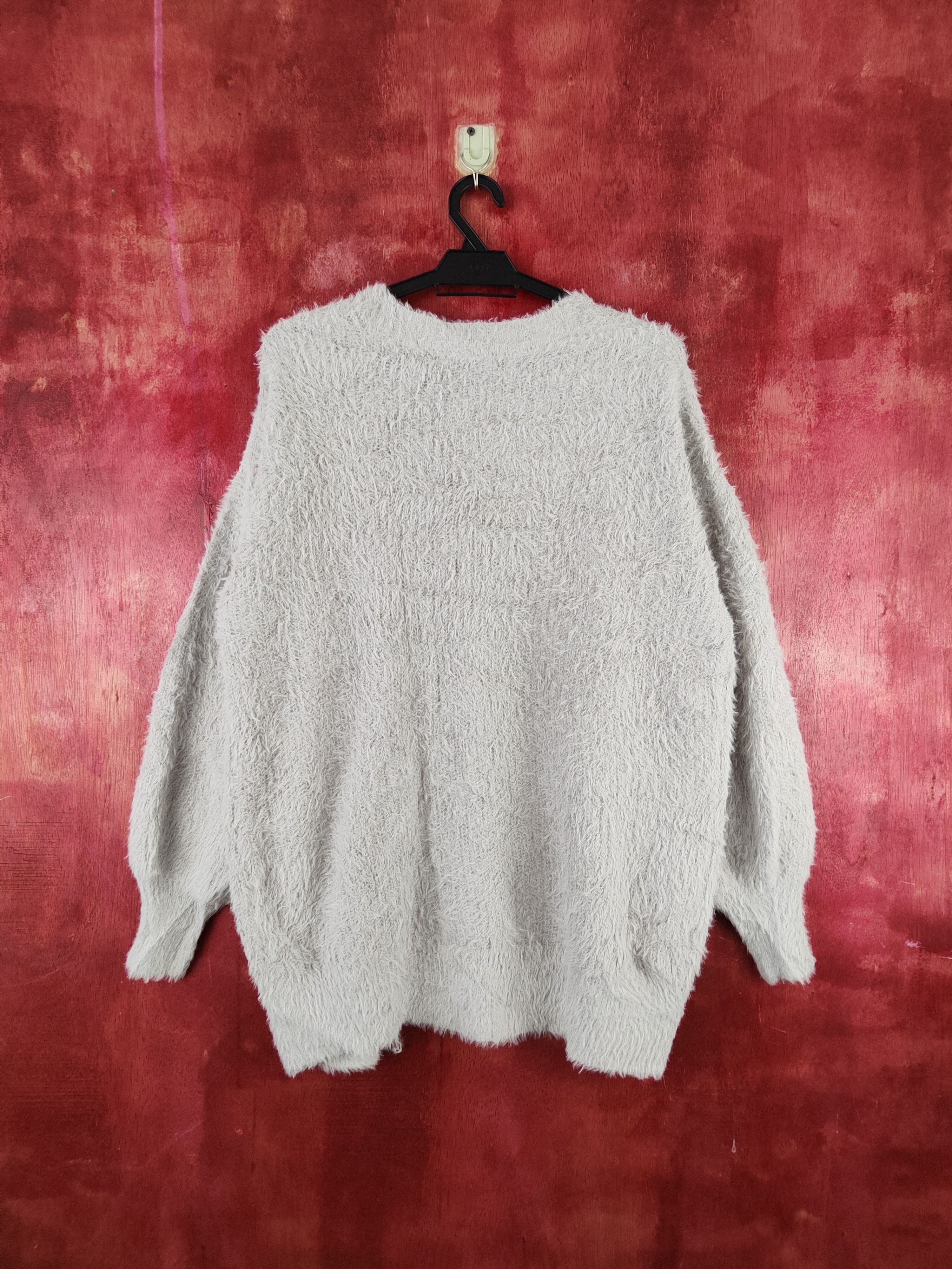 GU × Japanese Brand GU Gray Shag Shaggy Fur Mohair Knitwear Cardigan #S2037 Size L / US 10 / IT 46 - 7 Thumbnail