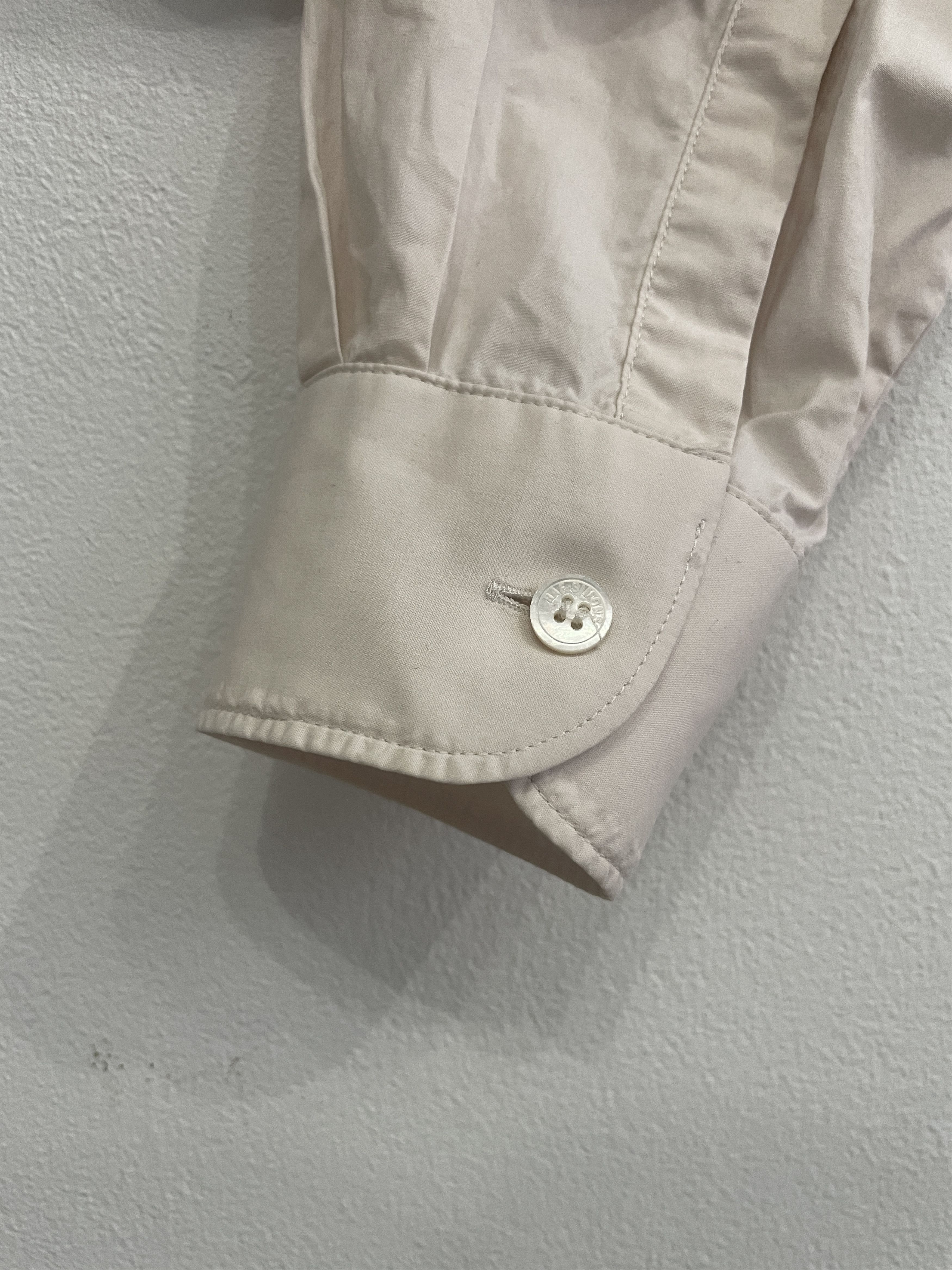 Raf Simons Raf Simons SS 2009 button up cream shirt with gauze pocket Size US M / EU 48-50 / 2 - 6 Thumbnail