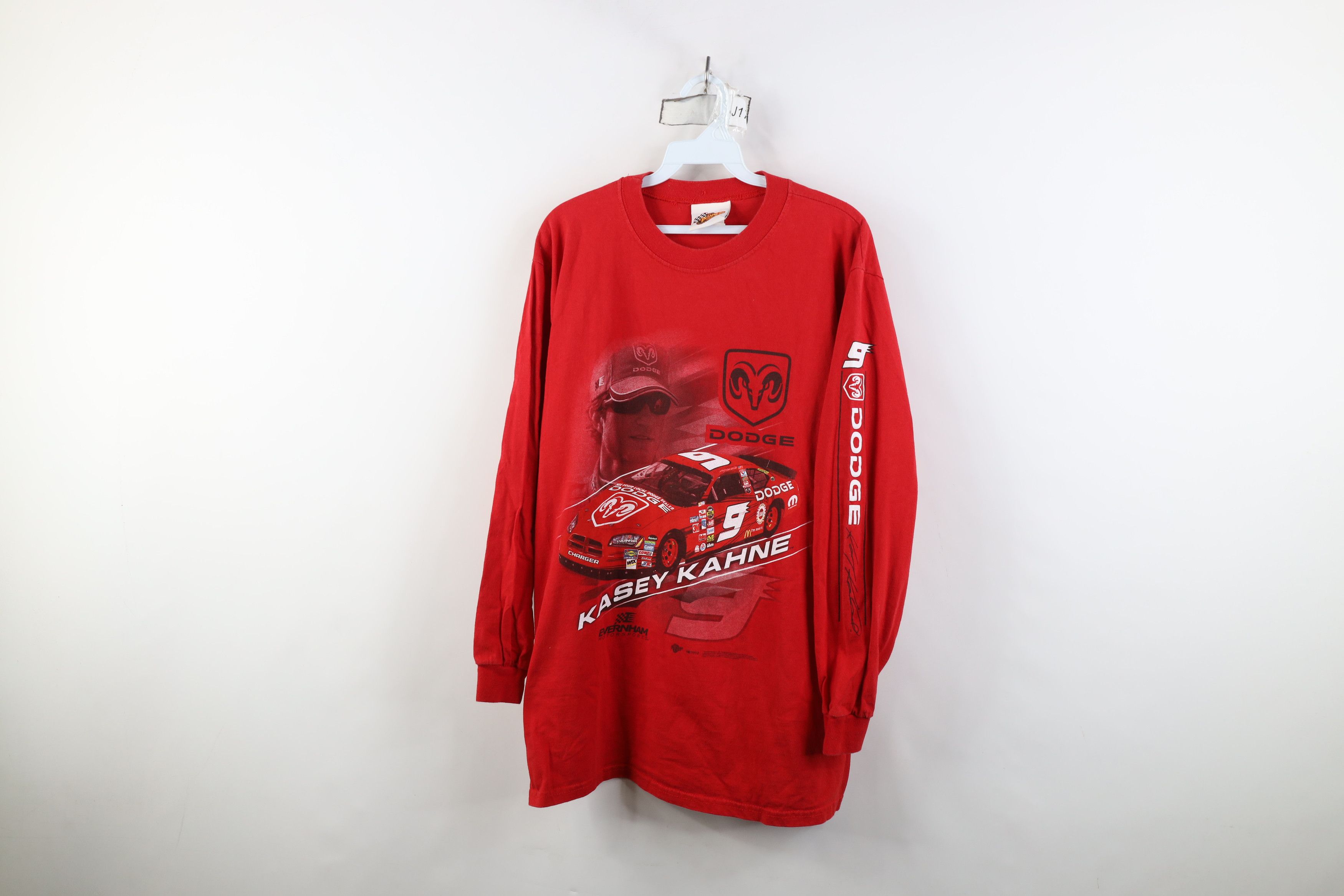 Vintage Vintage Y2K NASCAR Kahne Racing Long Sleeve T-Shirt Red Size US L / EU 52-54 / 3 - 1 Thumbnail