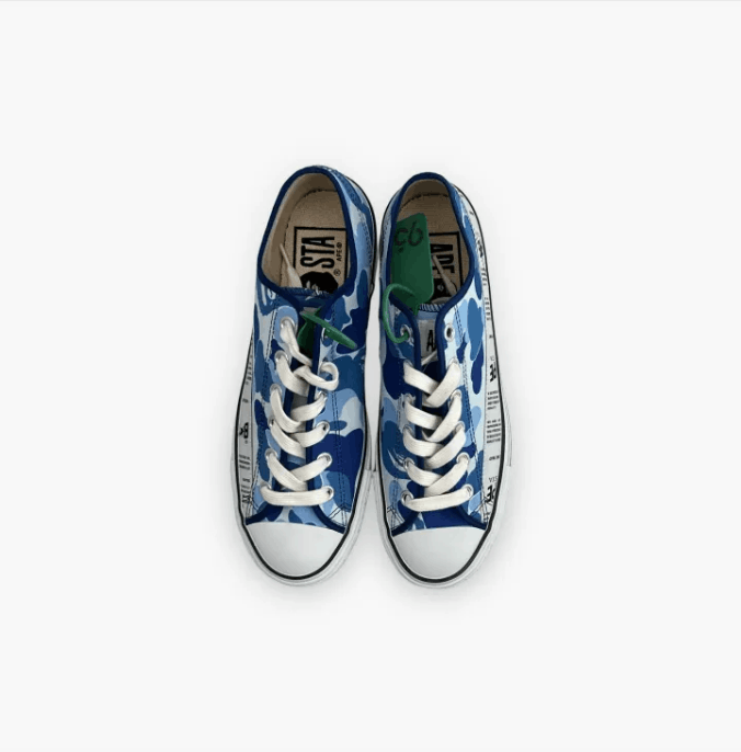 Bape A Bathing Ape ABC Camo Canvas Sneaker Blue Size US 8 / EU 41 - 3 Thumbnail