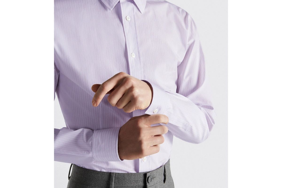 Dior o1bcso1str1124 Oversized Fitted Shirt in Pink Size US M / EU 48-50 / 2 - 7 Thumbnail