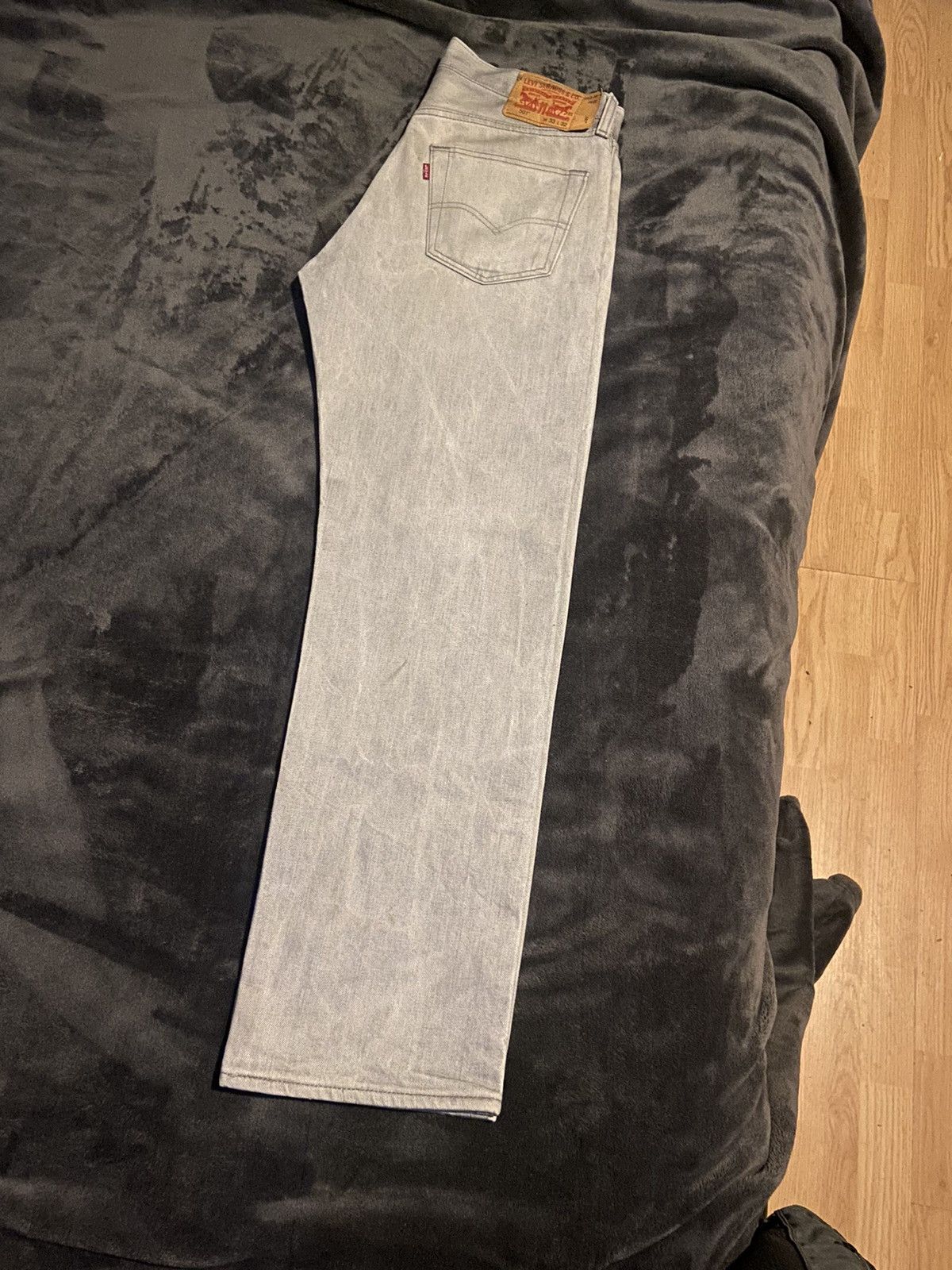 Levi's Mens Gray 501 Levi Jeans Size US 33 - 1 Thumbnail