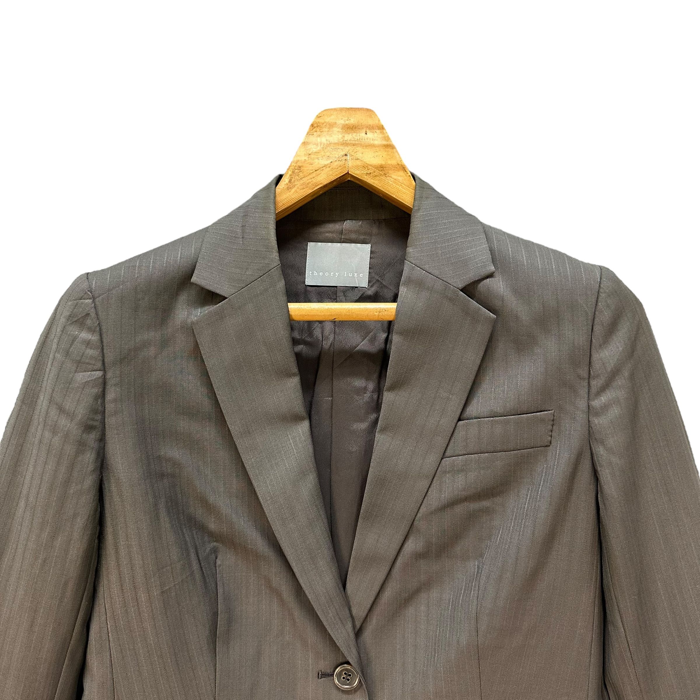 Theory THEORY LUXE Blazers Women’s Menswear Jacket #012-1424 Size S / US 4 / IT 40 - 2 Thumbnail
