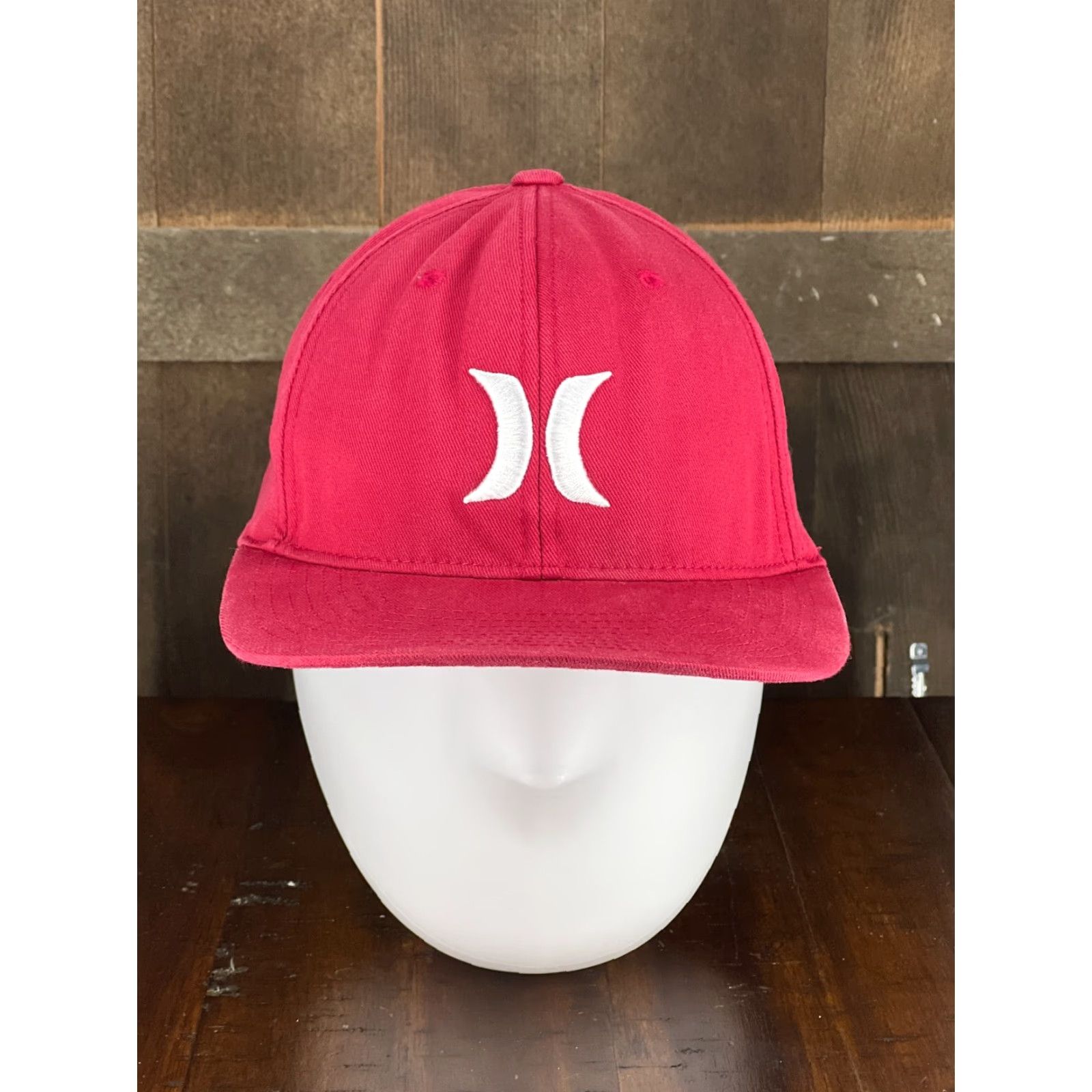 Hurley Billabong Hat Cap Fitted Adult Large Red Skate Polyester Twill A Size ONE SIZE - 2 Thumbnail