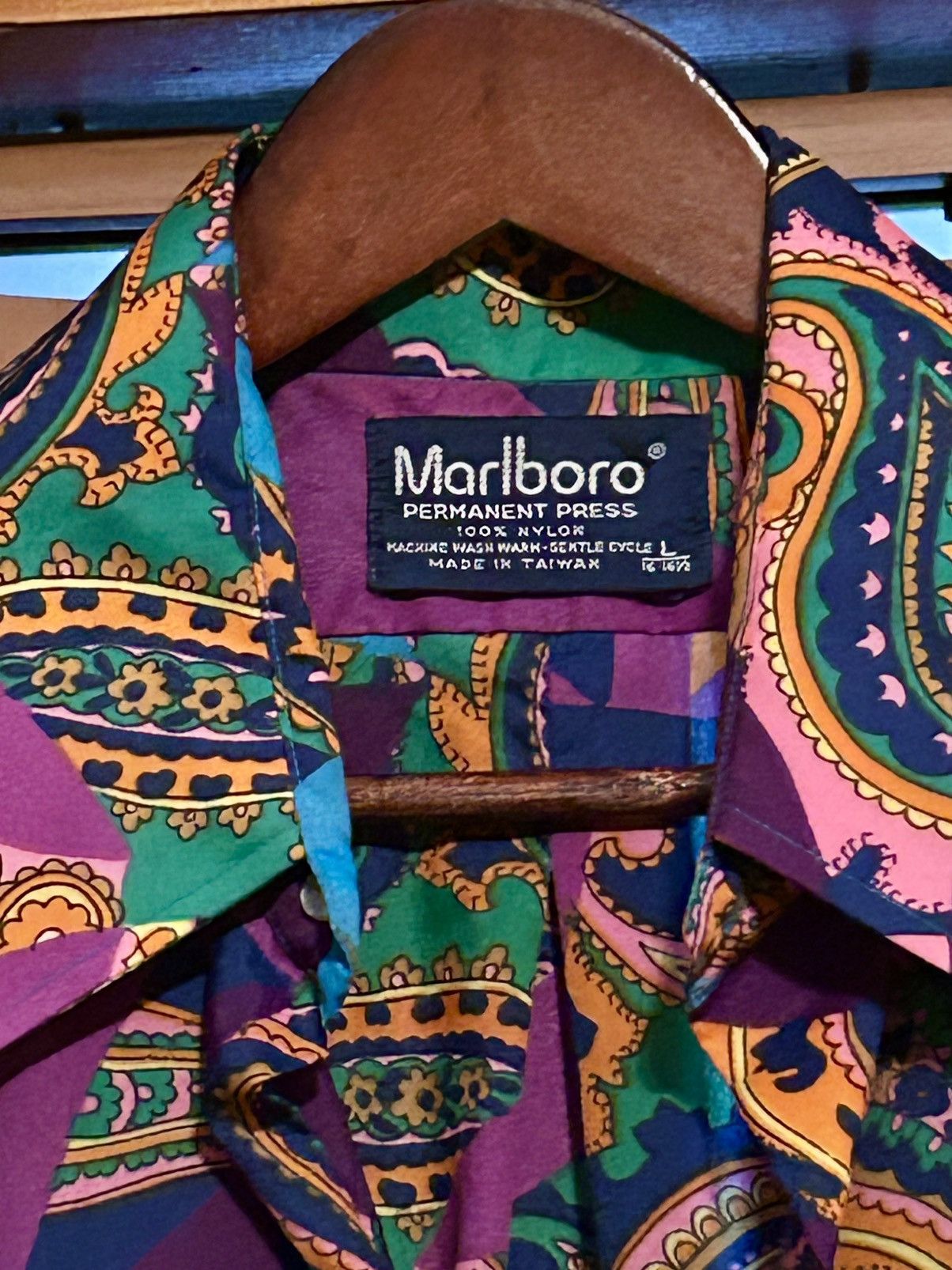 Marlboro Vintage 60s Marlboro paisley shirt Size L / US 10 / IT 46 - 10 Thumbnail