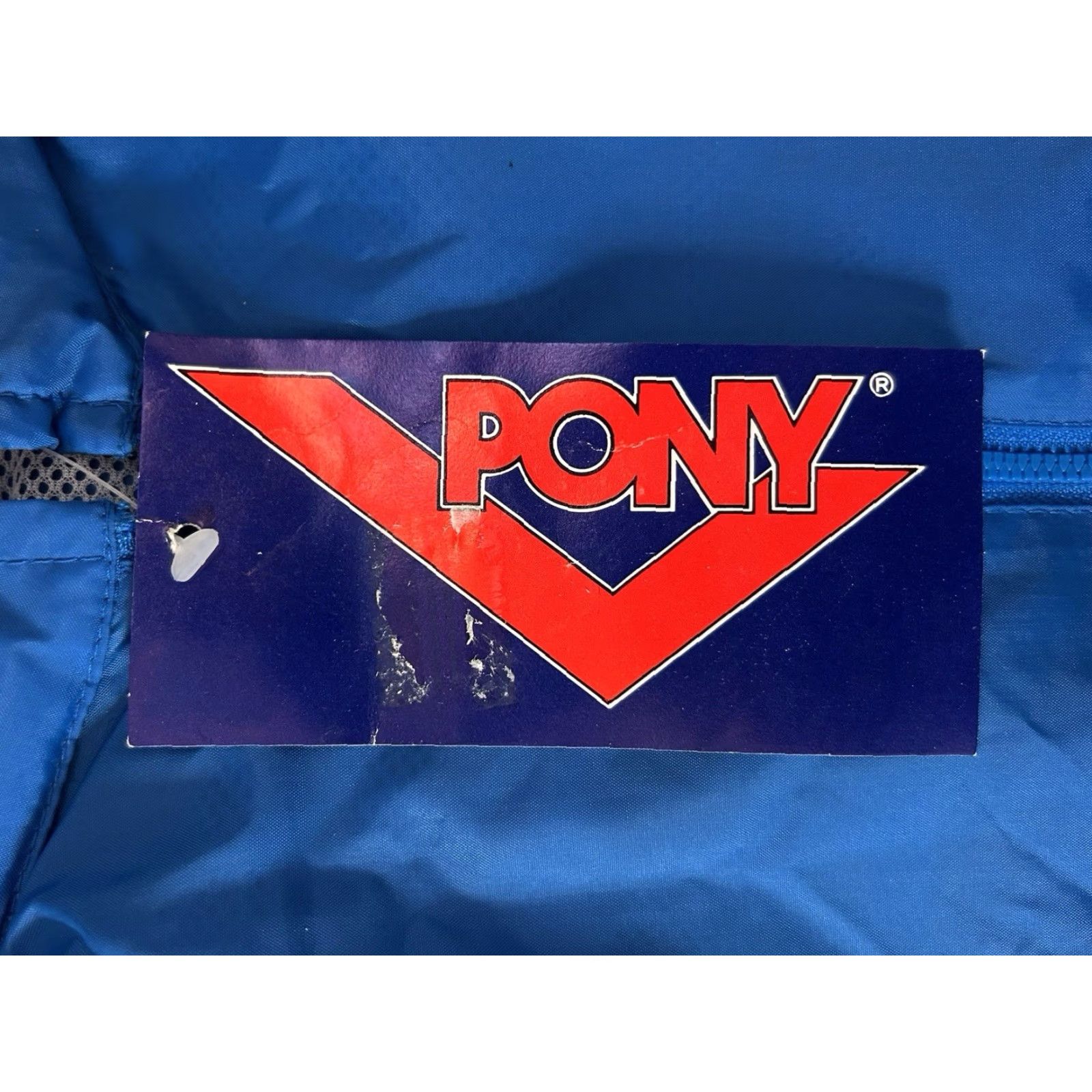 PONY VINTAGE PONY Windbreaker Jacket Womens M 80s Blue 1/2 Zip NWT Embroidered Logo Holiday? Size M / US 6-8 / IT 42-44 - 2 Thumbnail