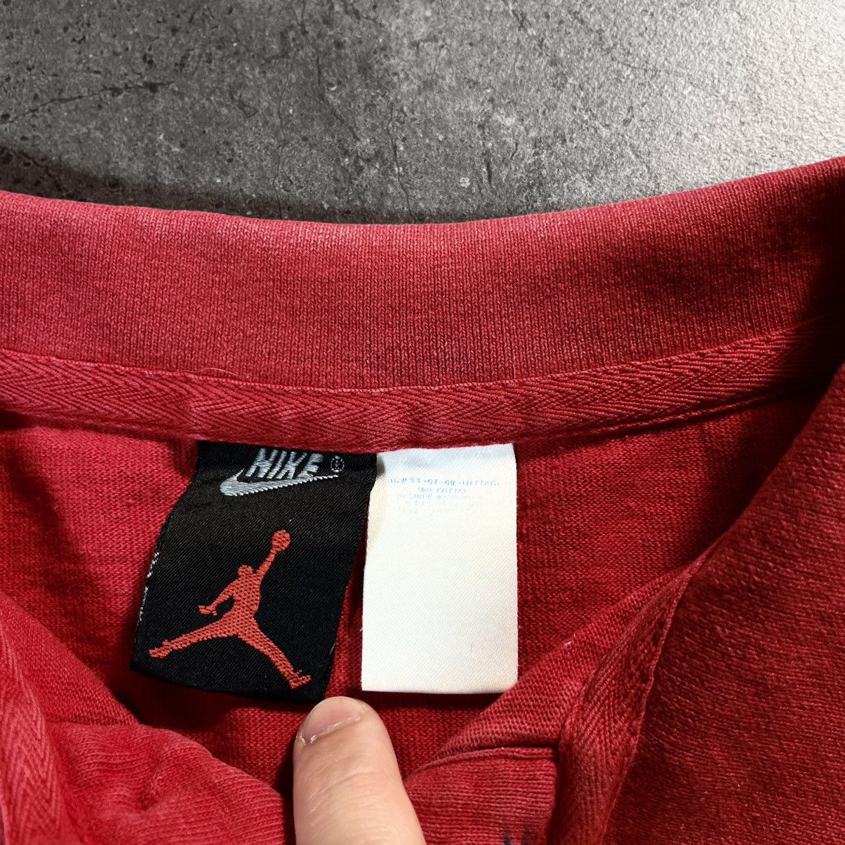 Nike Nike 90s Vintage Air Jordan Black Tag Baggy Polo Tee Tshirt Size US XL / EU 56 / 4 - 8 Thumbnail