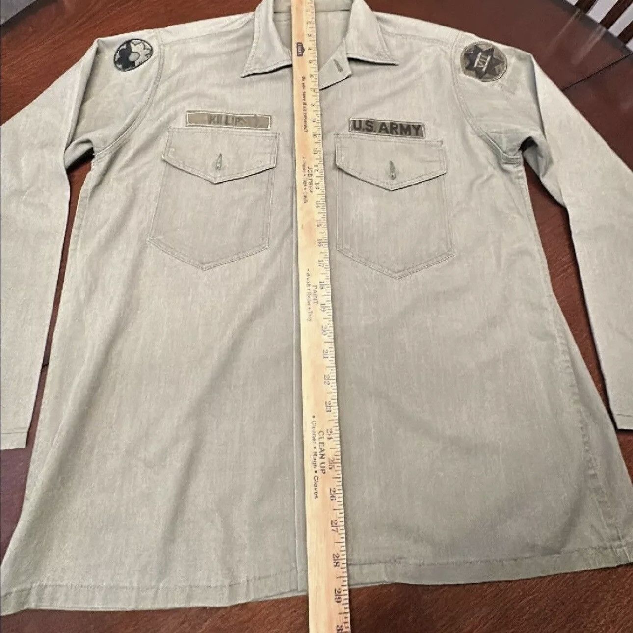 Vintage Vintage 60s 70s Army Military Uniform Shirt Pockets Vietnam Size US XL / EU 56 / 4 - 6 Thumbnail