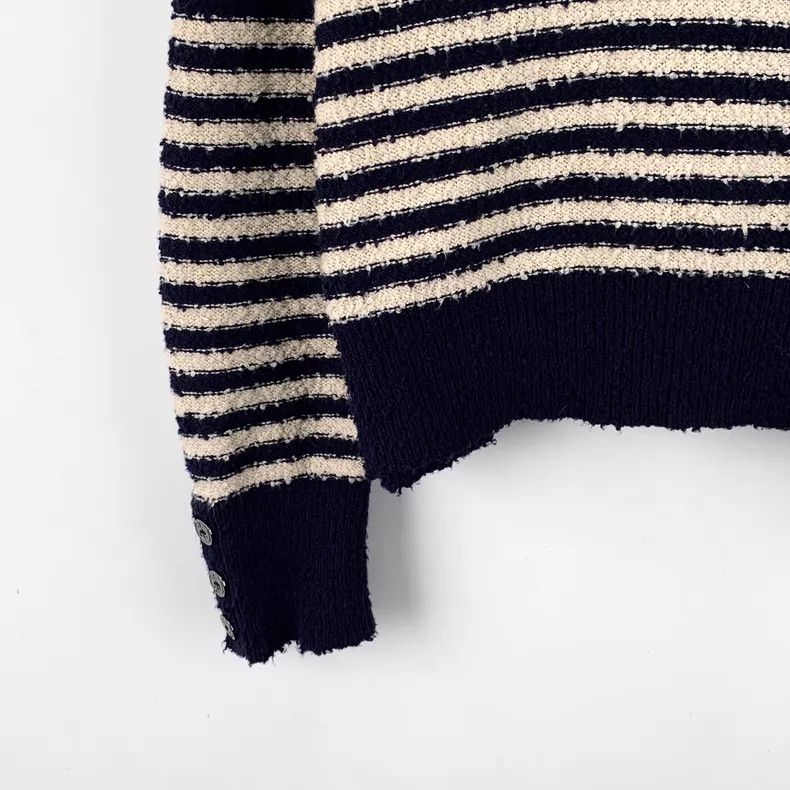 Dior Dior Blue and white striped navy collar cotton slogan logo Size XS / US 0-2 / IT 36-38 - 4 Thumbnail