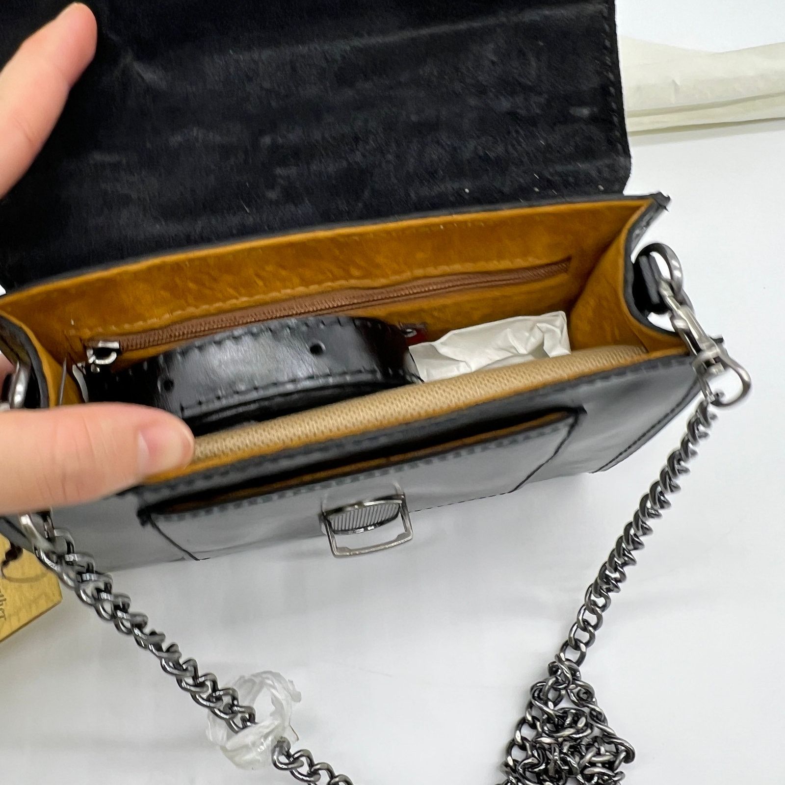 Patricia Nash Patricia Nash Leather Bishop Belt Bag with Chain Str Size ONE SIZE - 14 Thumbnail