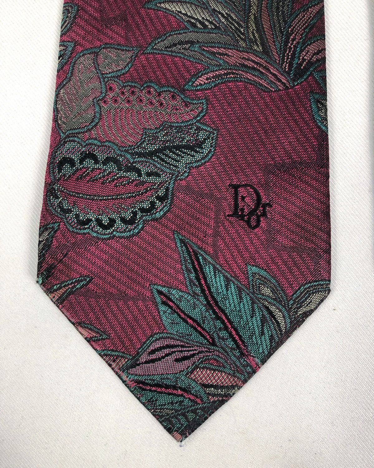 Christian Dior Monsieur Rare Vintage Christian Dior Monsieur Flora Silk Tie Size ONE SIZE - 4 Thumbnail
