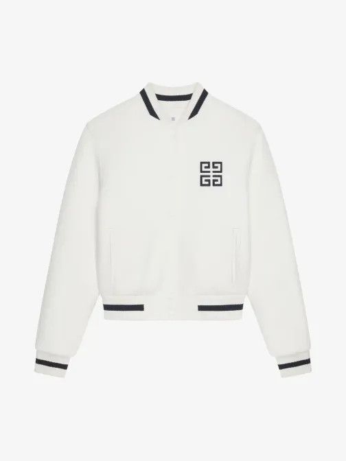 Givenchy o1w1db10326 Easy-Fit Bomber Varsity Jacket in White Size XS / US 0-2 / IT 36-38 - 1 Thumbnail