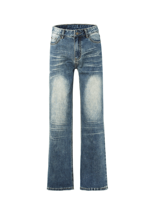 Japanese Brand × Jean Retro washed distressed straight loose bootcut baggy jeans Size US 34 / EU 50 - 5 Thumbnail