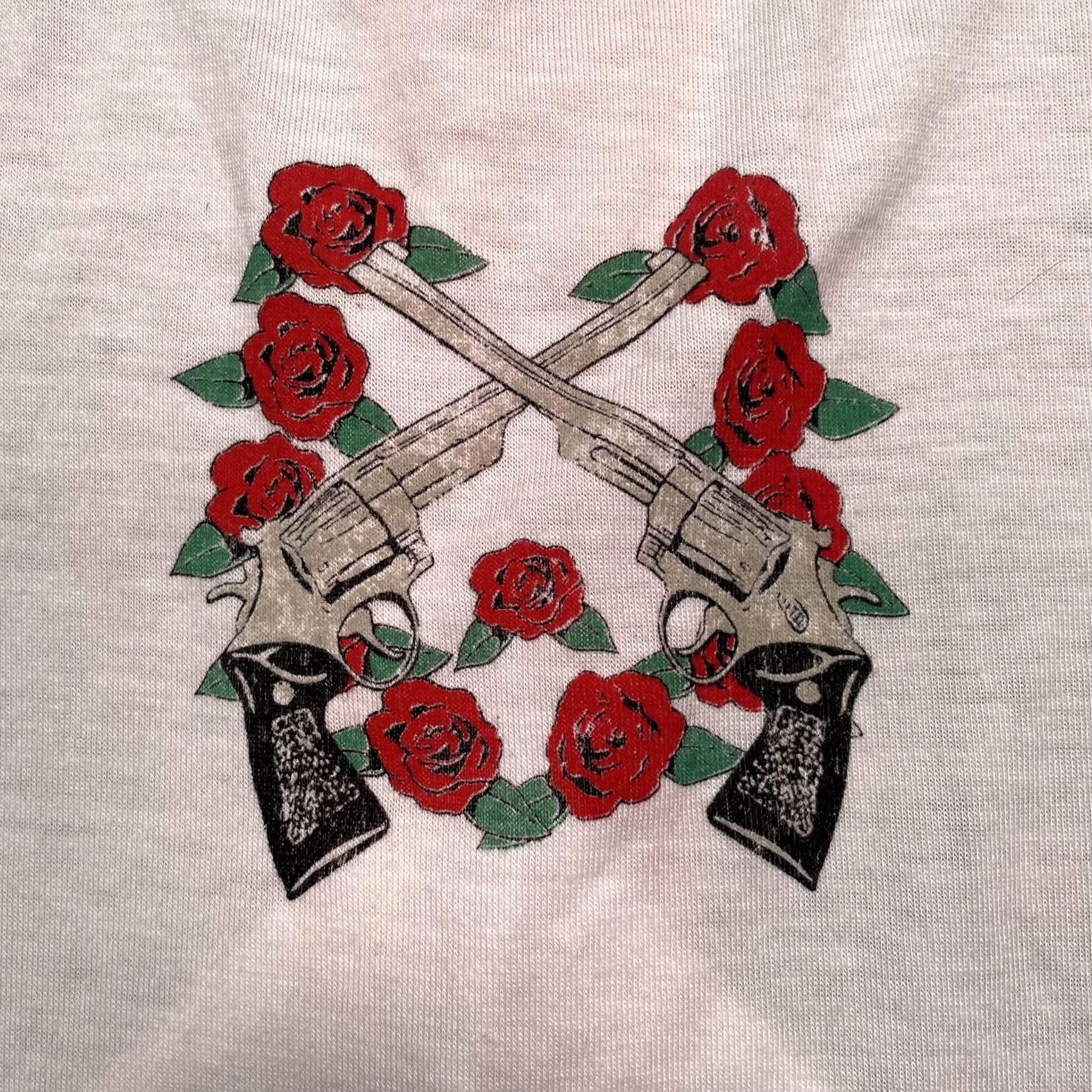 Vintage Guns N' Roses Womens M White Halter Bodysuit Graphic Rock Maxfield Los Angeles Connection Top Size M / US 6-8 / IT 42-44 - 2 Thumbnail