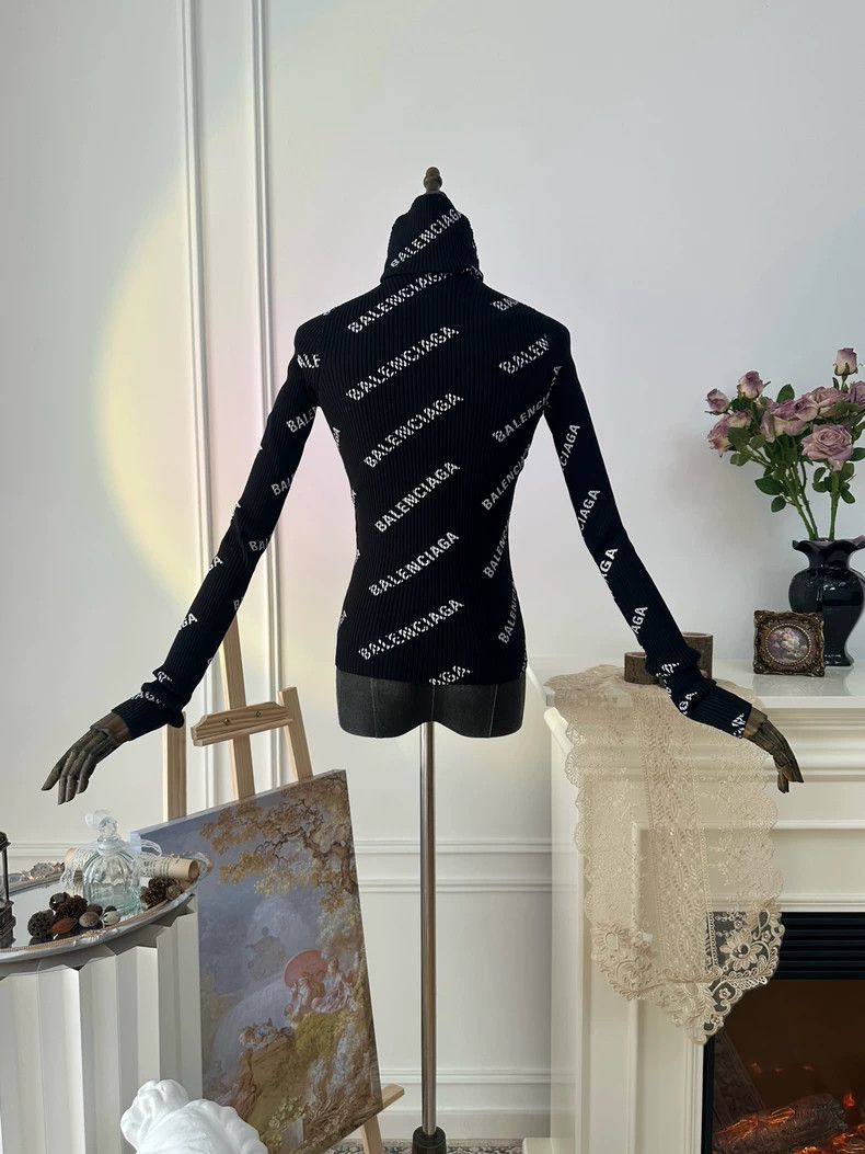 Balenciaga Balenciaga Bullet Screen Full Logo Hooded High Neck Knit S Size XS / US 0-2 / IT 36-38 - 4 Thumbnail