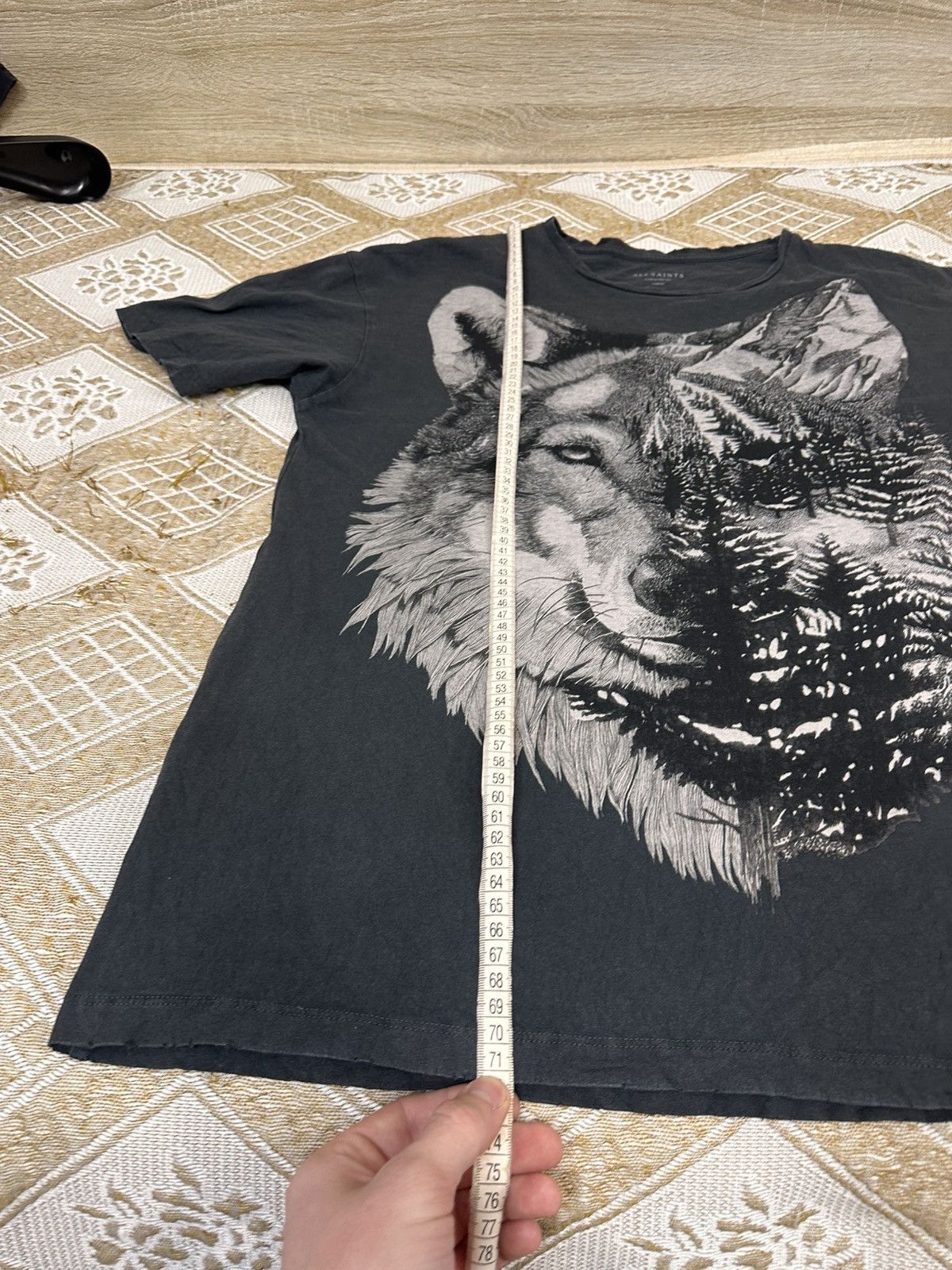 Allsaints 🔥 Allsaints Wolf Print Oversized Fit T Shirt Vintage Art Y2K Size US L / EU 52-54 / 3 - 11 Thumbnail