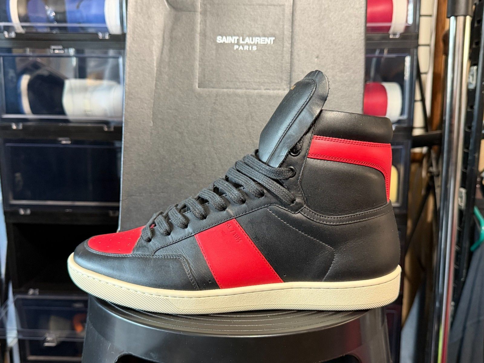 Yves Saint Laurent YSL COURT CLASSIC SL/10H LEATHER SNEAKERS SIZE 43 Size US 9.5 / EU 42-43 - 2 Thumbnail