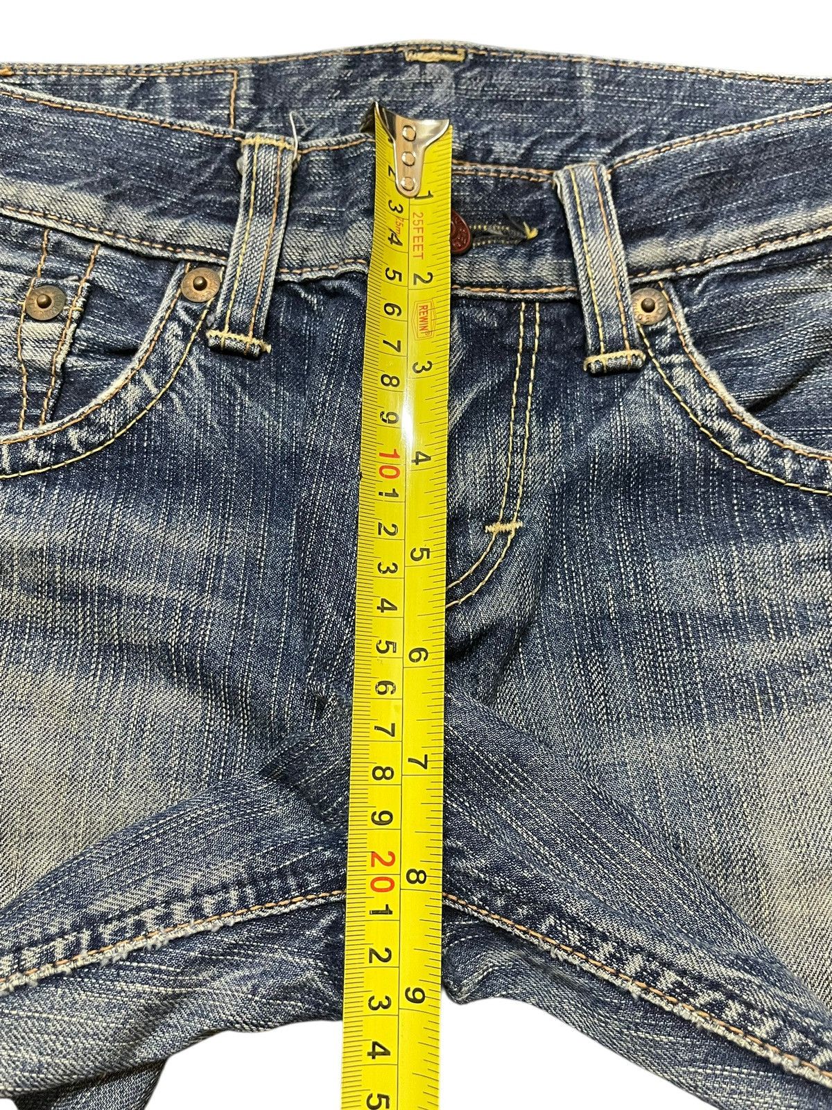 Edwin Vintage Edwin 503 Mud Faded Wash Distress Flare Jeans Size US 29 - 16 Thumbnail