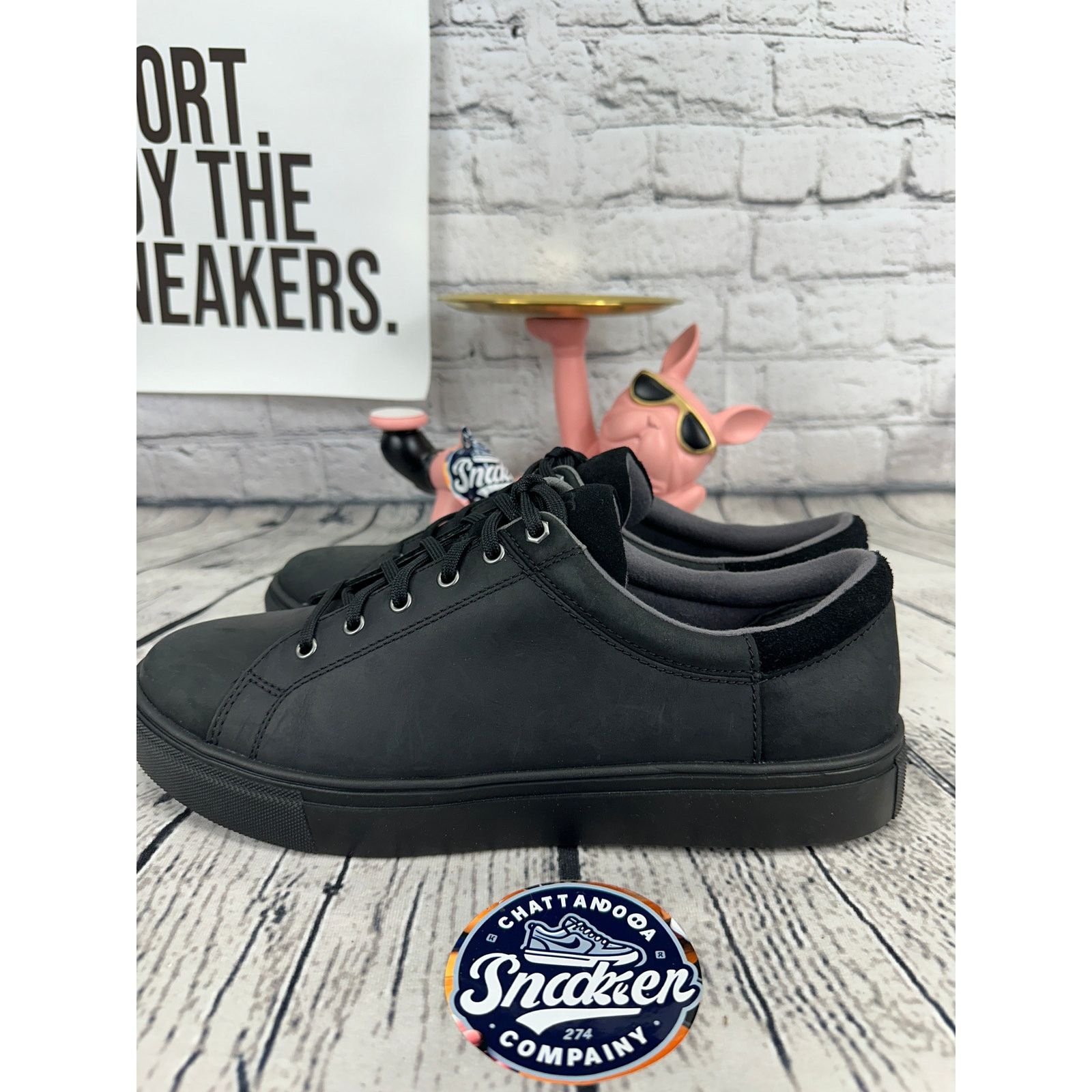 Ugg Ugg Baysider Sneaker Mens 11 Black Waterproof Leather Shoes Size US 11 / EU 44 - 3 Thumbnail