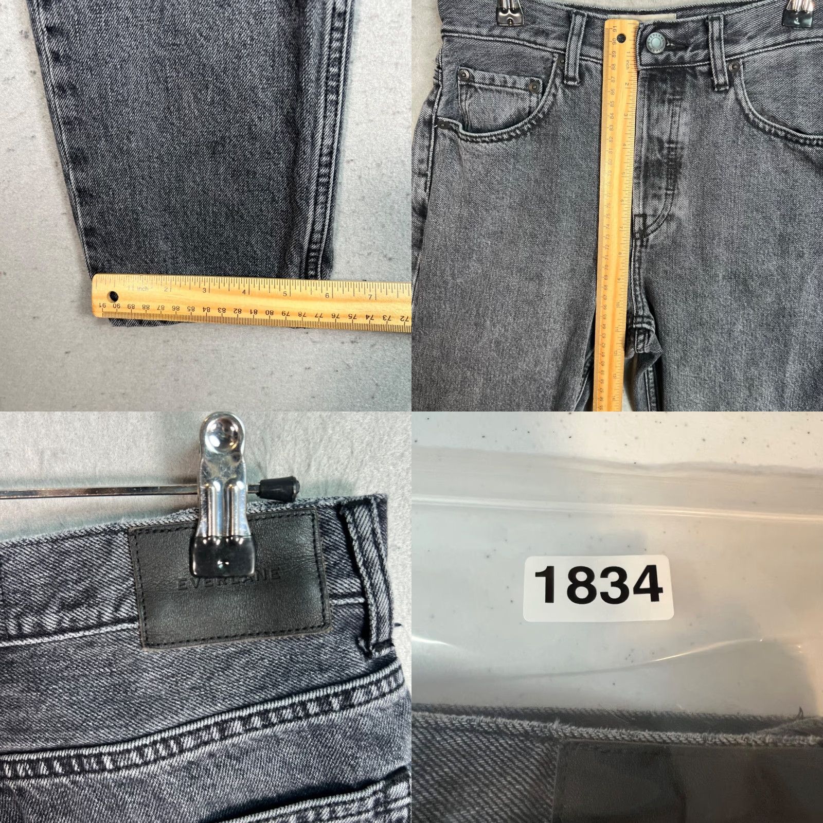 Everlane VINTAGE Everlane The 90s Jeans Denim Straight Women's 26 Gray Organic Cotton High-Waist 90s Style Jeans Womens Size 26" / US 2 / IT 38 - 8 Thumbnail