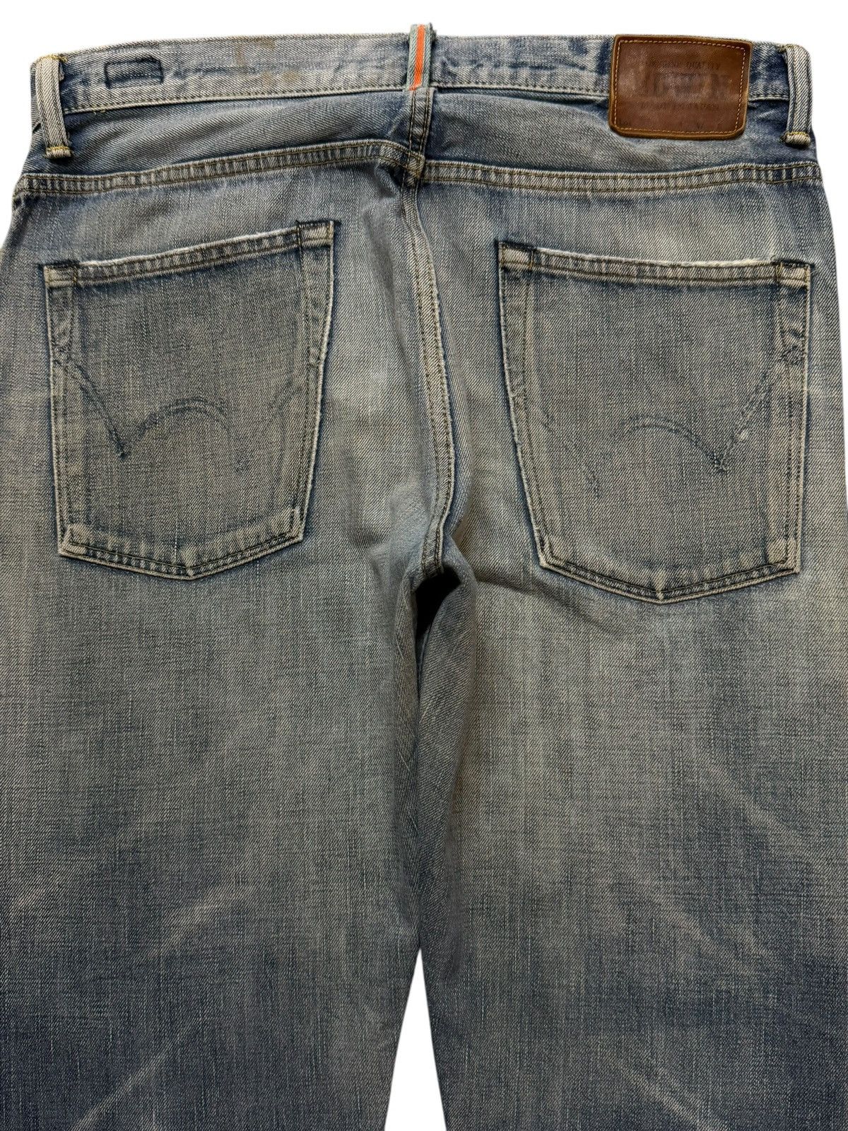 Edwin Vintage 90s Japan Edwin Selvedge Blue Faded Wash Straight Size US 33 - 4 Thumbnail
