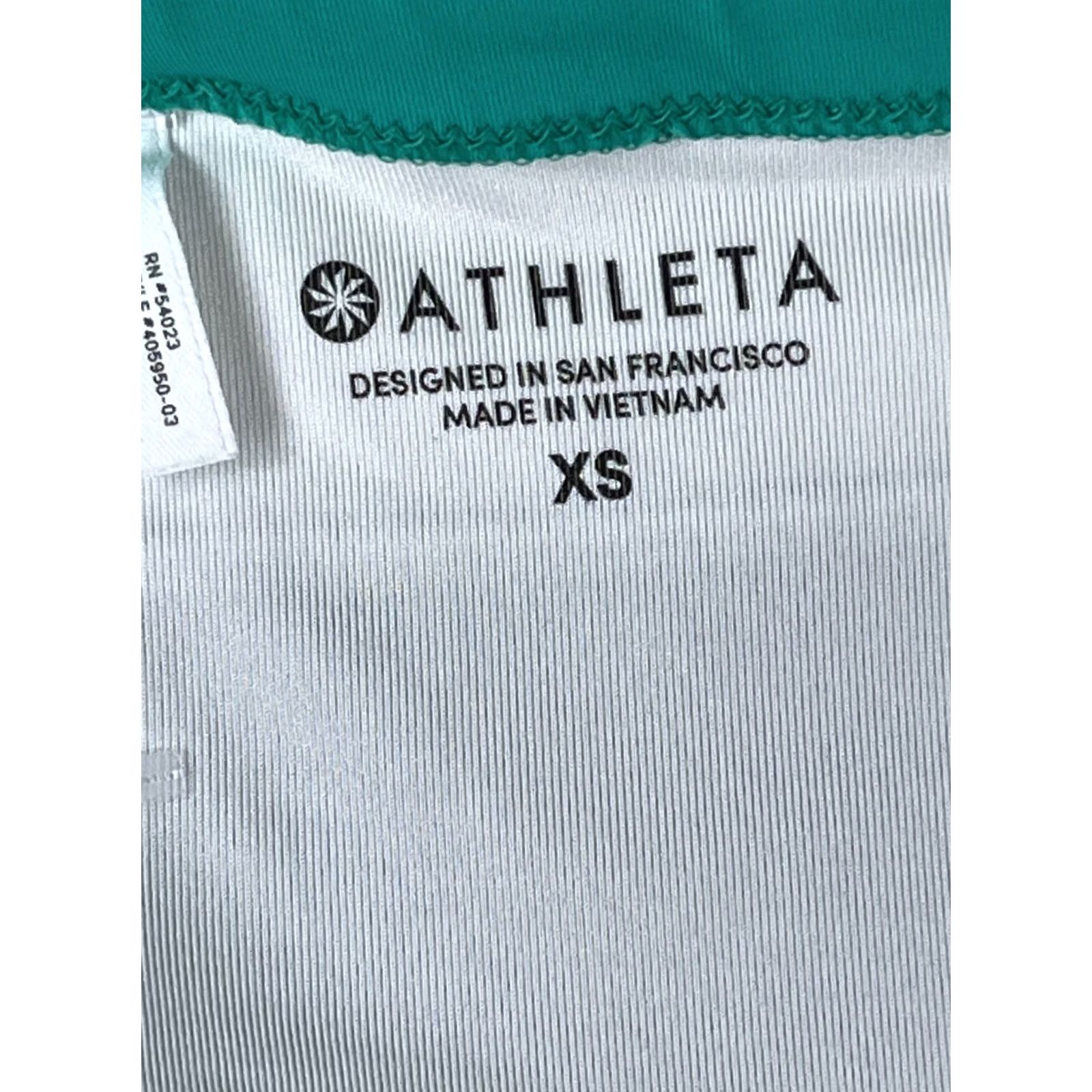 Athleta Athleta Bikini Bottom Womens XS Colorblock Navy White Green Swimwear Size 26" / US 2 / IT 38 - 5 Thumbnail