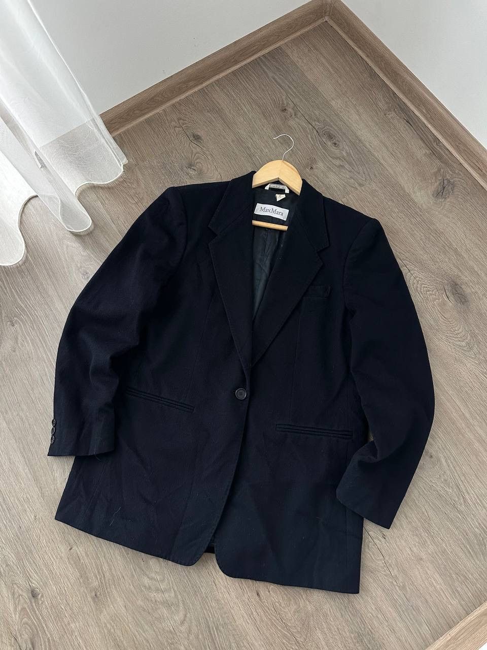 Vintage Vintage Max Mara Wool Blue Button Blazer Jacket Size 38R - 5 Thumbnail