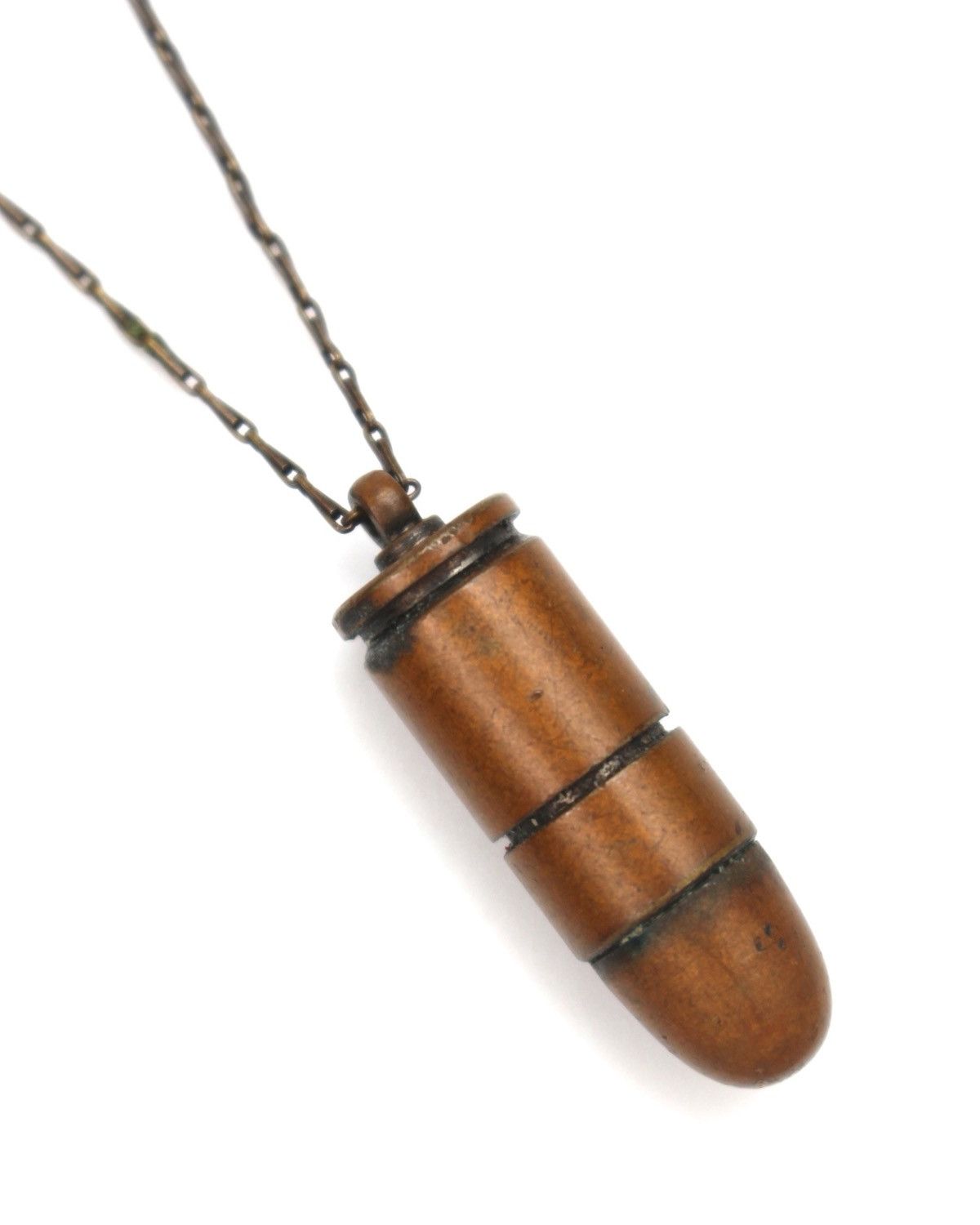 If Six Was Nine 2000S JAPANESE MADE BRASS BULLET SECRET COMPARTMENT NECKLACE Size ONE SIZE - 3 Thumbnail