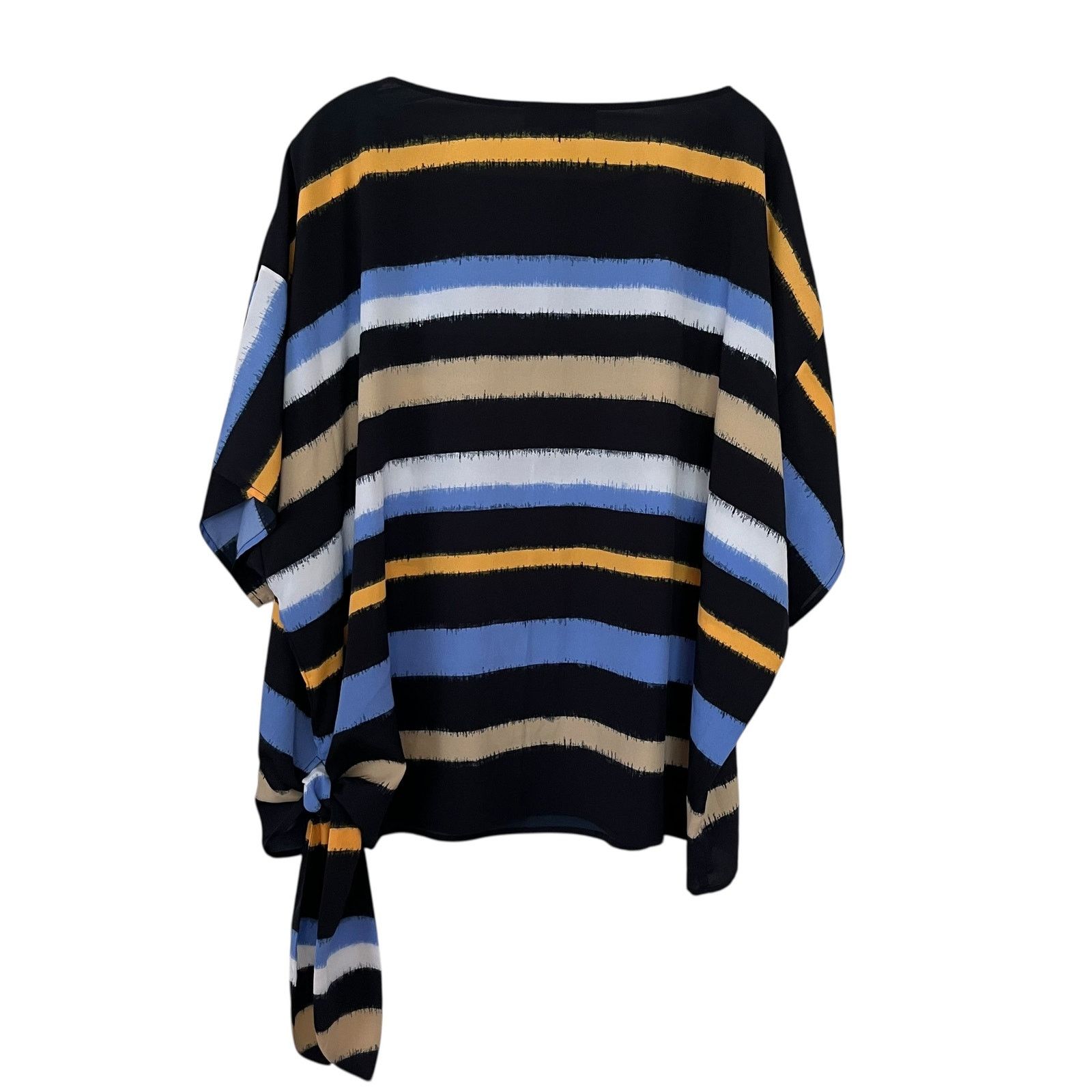 Michael Kors Michael Kors Navy Westcliff Striped Side Tie Dolman Blouse Size 3XL / US 20-22 - 6 Thumbnail