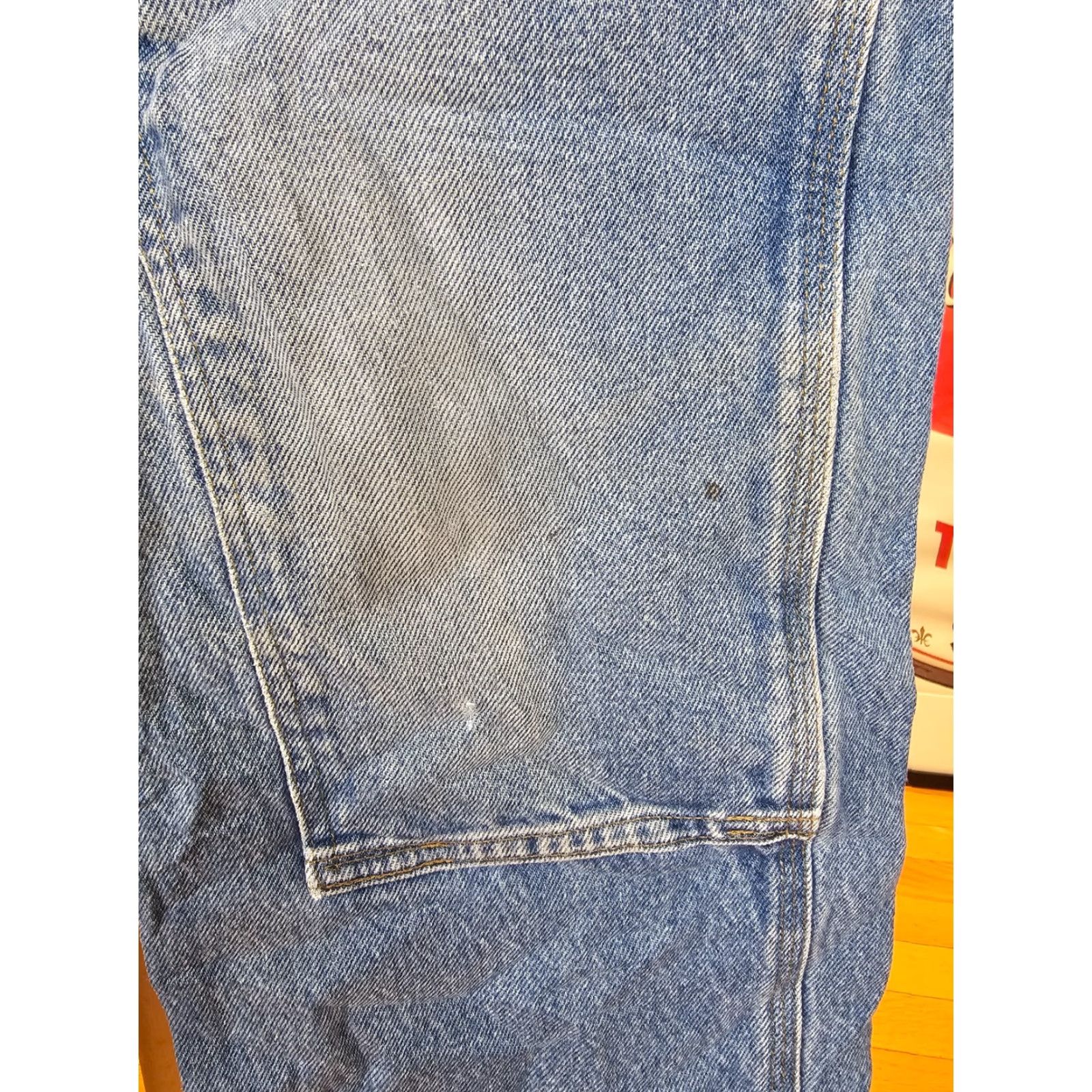 Carhartt VINTAGE Carhartt Denim DOUBLE KNEE Work Jeans Pants TAG SIZE 29X30 05 Carpenter Mens Blue WIDE LEG Size US 29 - 6 Thumbnail
