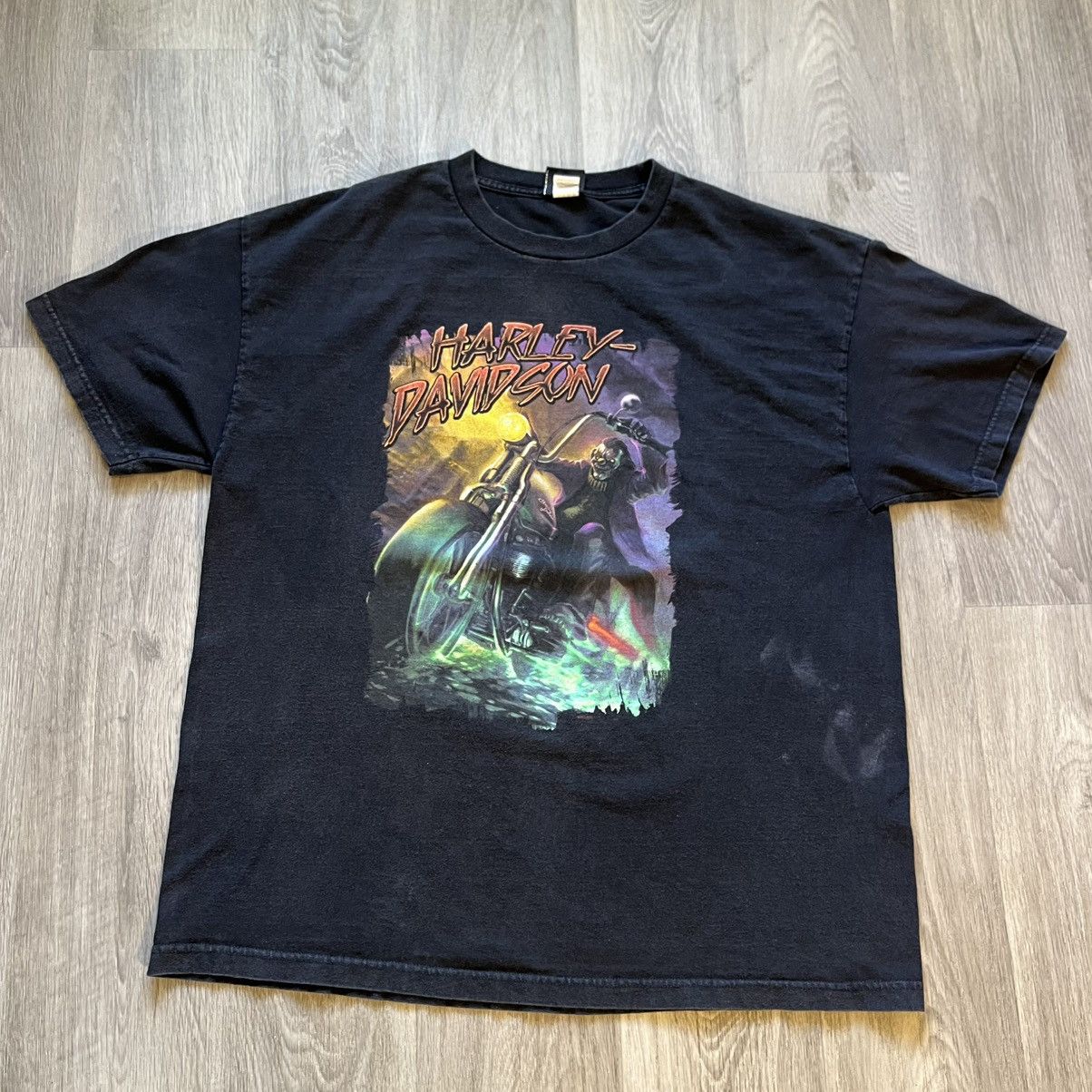Harley Davidson Vintage 2000s Harley Davidson Crazy Clown T Shirt Grunge ERD Size US XXL / EU 58 / 5 - 1 Thumbnail