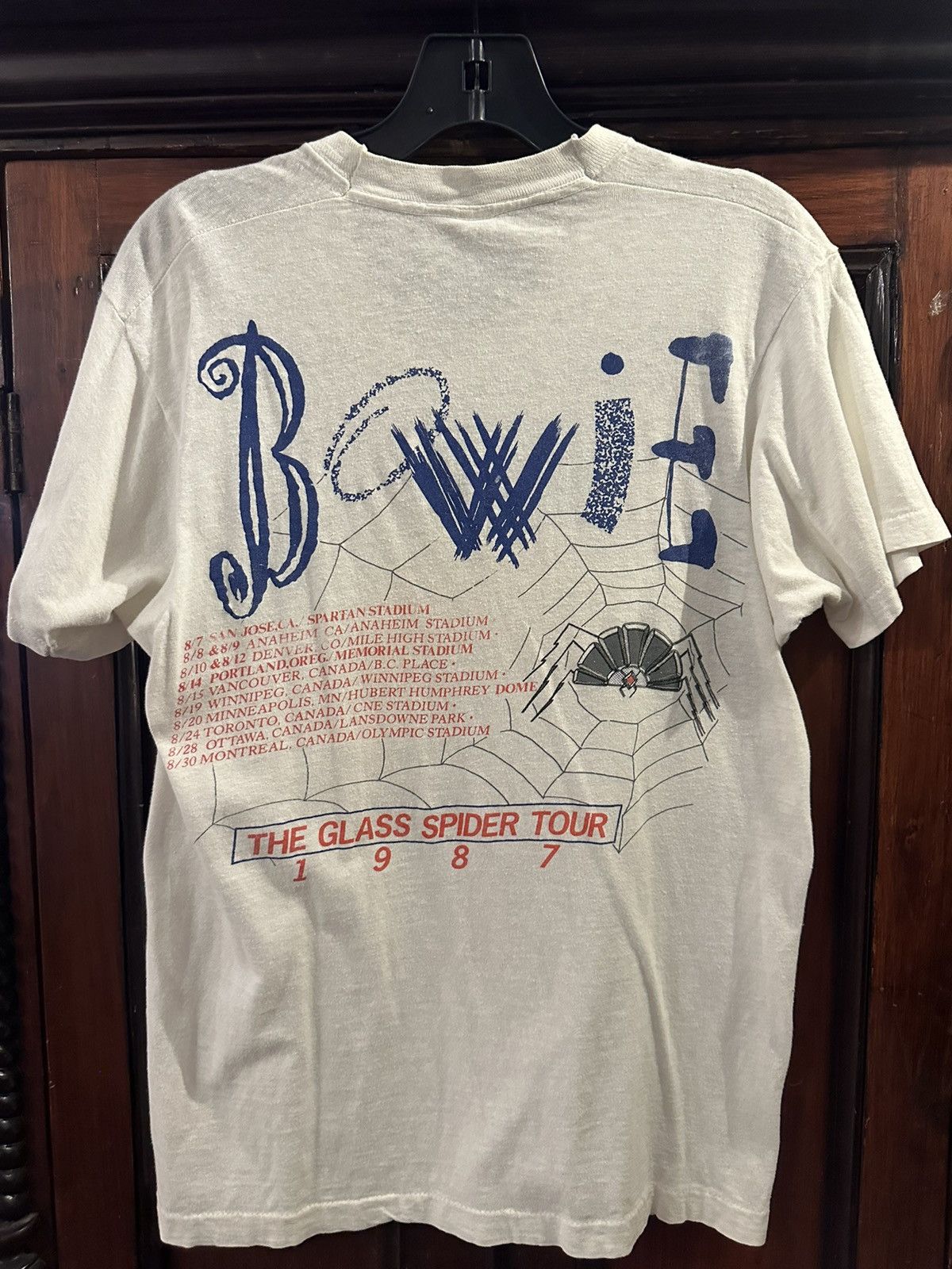 Vintage David Bowie Glass Spider Tour T-shirt Vintage Size US L / EU 52-54 / 3 - 3 Thumbnail