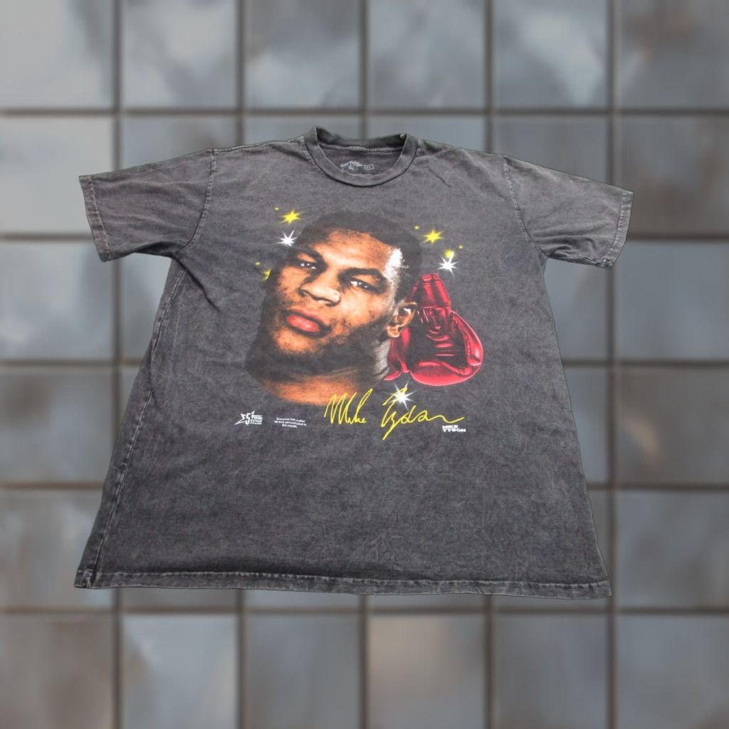 Vintage Mike Tyson Shirt Mens XL Gray Retro Graphic Tee 5 Time Champ Quotes Front Print Crew Neck Short Sleeve Cotton T-Shirt Size US XL / EU 56 / 4 - 1 Thumbnail