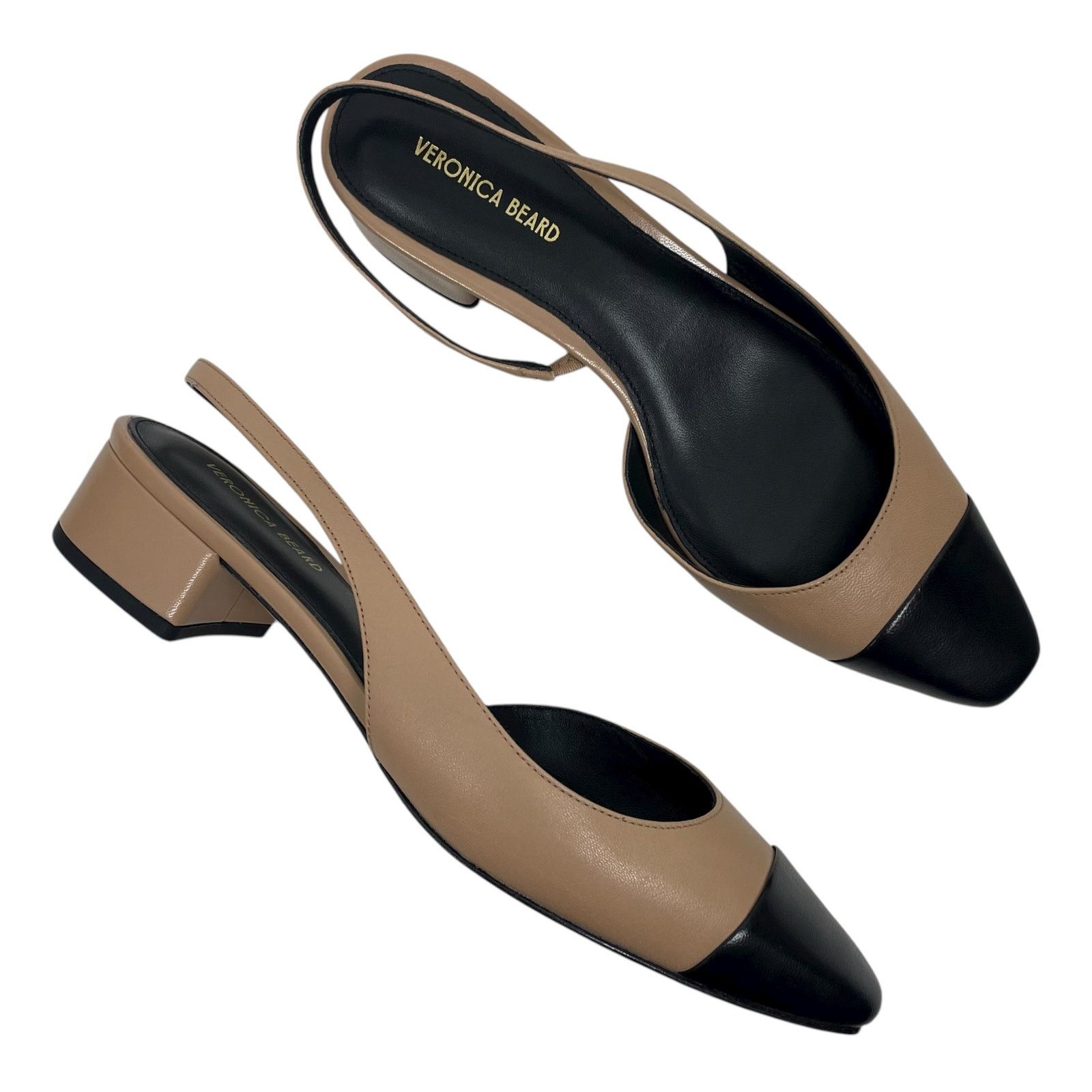 Veronica Beard Veronica Beard Cecile Leather Cap Toe Slingback Pump 9.5M Size US 9.5 / IT 39.5 - 3 Thumbnail