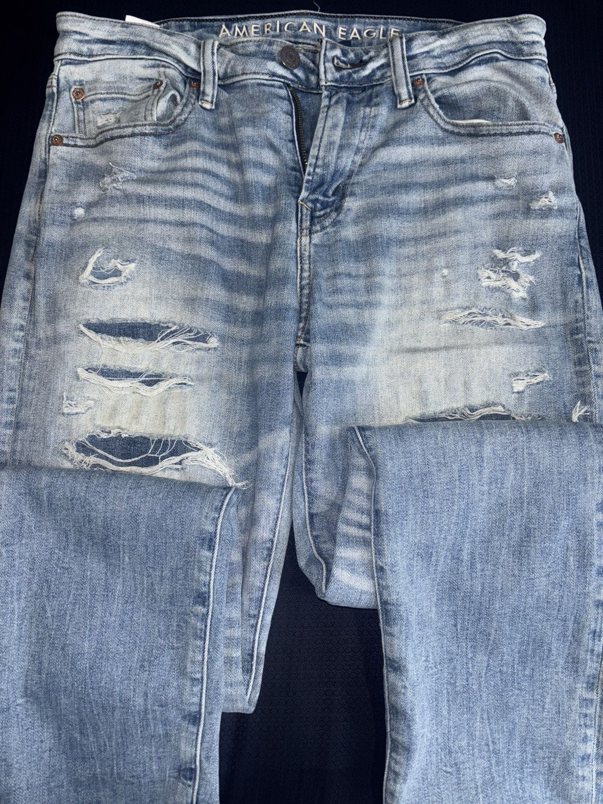 American Eagle Outfitters × Vintage American Eagle ripped jeans Size US 30 / EU 46 - 1 Thumbnail