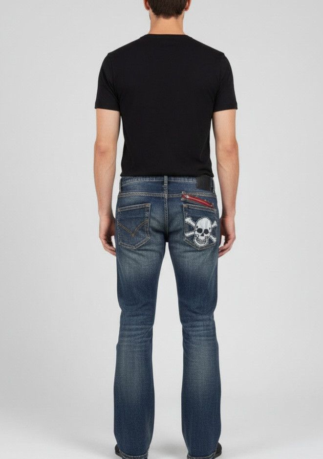 Japanese Brand 💥FINAL DROP💥FLARED 💥DENIM B.C.B.g SKULL BOOT CUT DENIM Size US 34 / EU 50 - 1 Thumbnail