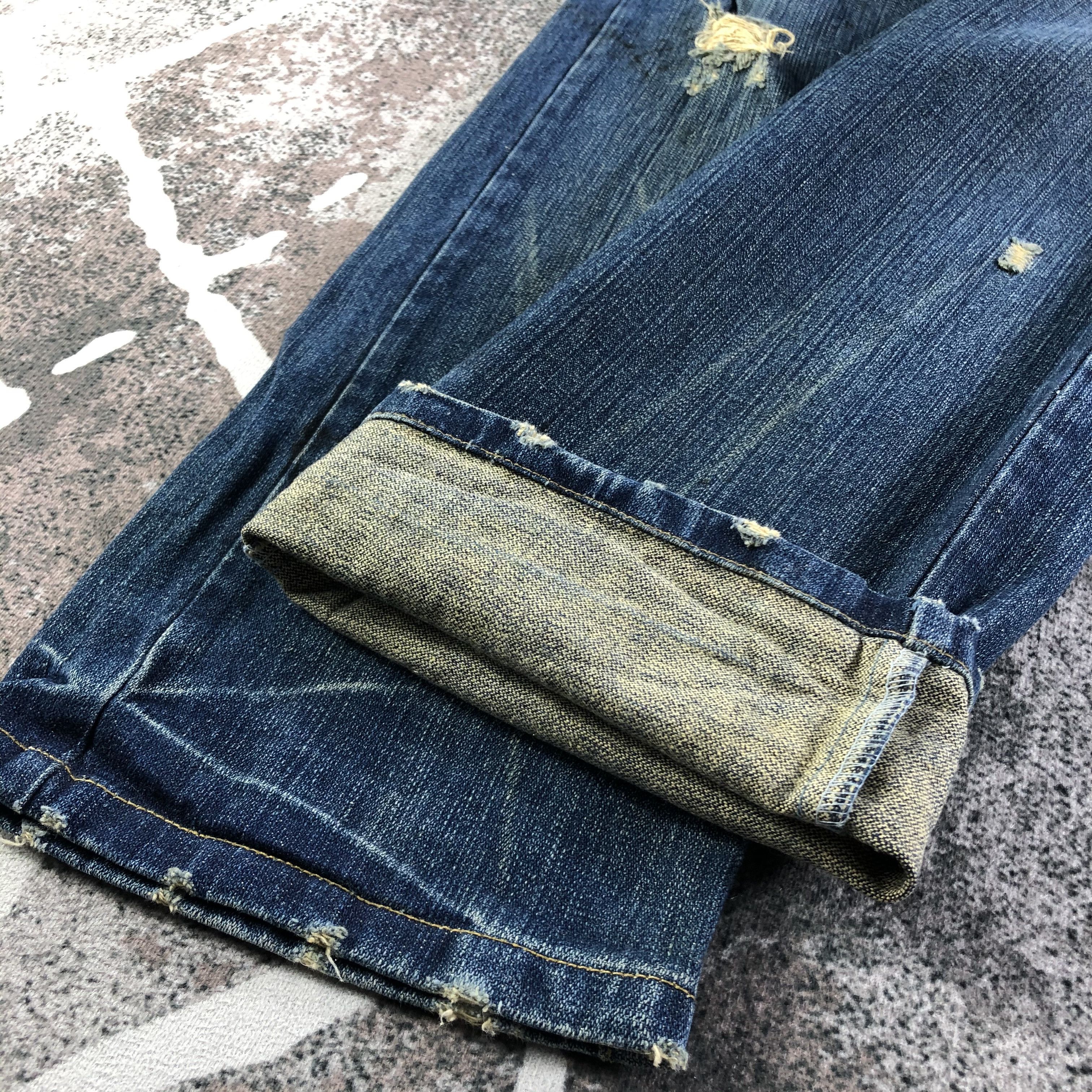 Japanese Brand Japanese Brand Point Loma Jeans Patchwork Denim KJ2299 Size US 32 / EU 48 - 6 Thumbnail