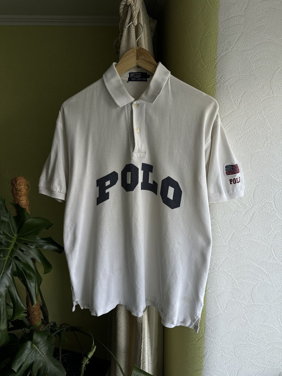 Polo Ralph Lauren × Ralph Lauren × Vintage Vintage 90s Polo Ralph Lauren Big Logo USA Polo Shirt Size US L / EU 52-54 / 3 - 2 Thumbnail
